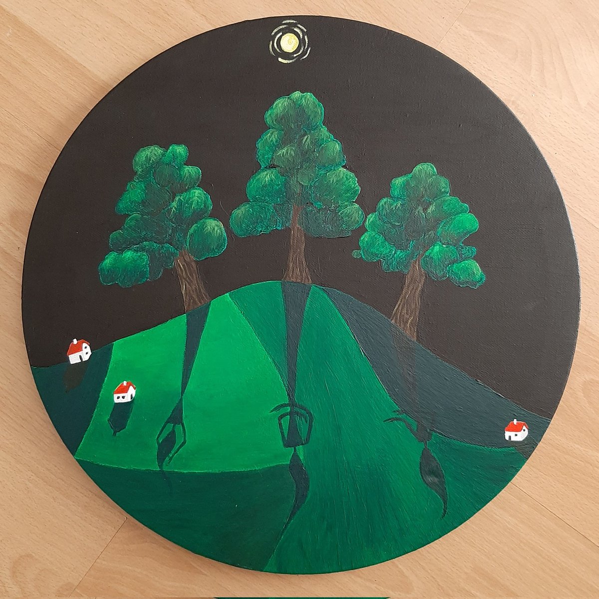 Painting stories - The 3 Green Ladies.
3 ash trees stand on a hill, respected by the farmer of the land. He offers primroses to the spirits of the trees. But when the land passes to his sons, things change...
#traditionaltales #folktales #folklore #storytelling  #illustration