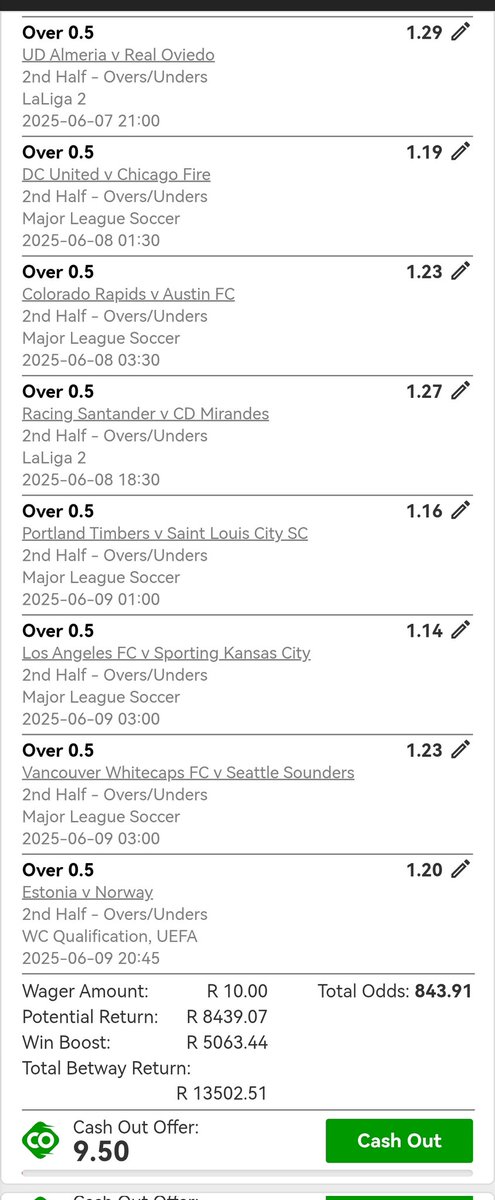 Second half goal⚽📌

Get in there🤝🏾💰

⚽🏃🏿Kick off 18:00

 I just placed a bet with Betway. Tap here to copy my bet or search for this booking code in the Multi Bet betslip BW36016A6 betway.co.za/bookabet/BW360…