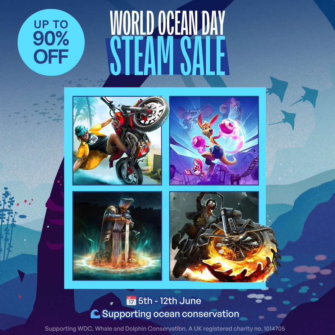 Tate Multimedia (@tatemultimedia) on Twitter photo 🌊 It’s time! The #WorldOceanDay Steam sale is LIVE! 🎮 Grab our games up to 90% off & 200+ others at huge discounts while supporting <a href="/whalesorg/">Whale and Dolphin Conservation (WDC)</a>'s mission for safer seas. 🐳 Don’t miss out! 💙
👉 Buy now: bit.ly/WODSale25
<a href="/GamesForWaves/">Games For Waves</a> #WODFEST 🌊 It’s time! The #WorldOceanDay Steam sale is LIVE! 🎮 Grab our games up to 90% off & 200+ others at huge discounts while supporting <a href="/whalesorg/">Whale and Dolphin Conservation (WDC)</a>'s mission for safer seas. 🐳 Don’t miss out! 💙
👉 Buy now: bit.ly/WODSale25
<a href="/GamesForWaves/">Games For Waves</a> #WODFEST