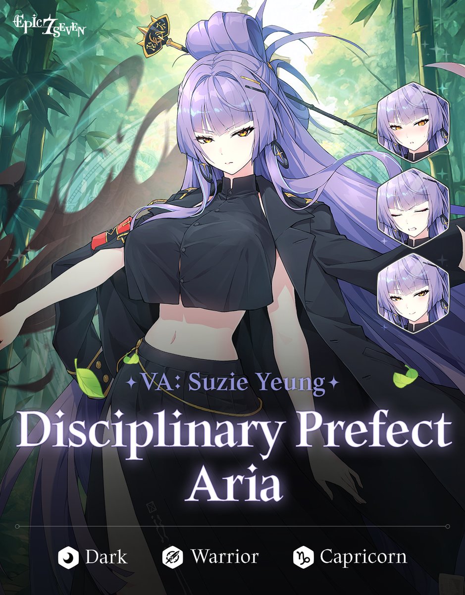 [Hero Compendium] Disciplinary Prefect Aria

The one who transformed Shadewood High from a notorious delinquent hotspot rivaling Ghan High into the most prestigious school in Nata Prefecture.

She may be a bit of a tyrant who pushes students to study 14 hours a day and dishes out