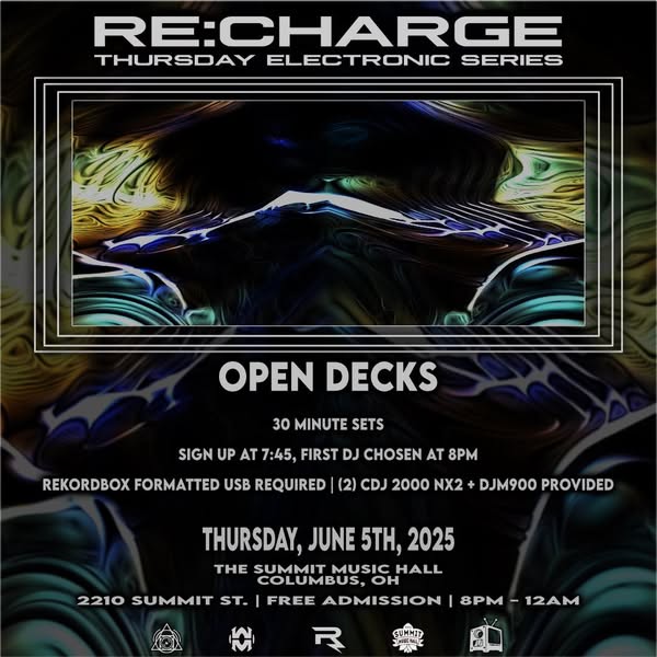 We are back to spinning the wheel of DJs this week for Open Decks!

Let us hear your tunes! Sign-ups begin at 7:45 with music beginning at 8:00 as usual. :)