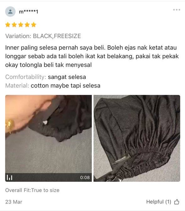 raudhahbungaa's tweet photo. “inner paling selesa pernah saya beli”

i macam skeptical tau betul ke inner ni best sampai ramai cakap selesa sangat kan. but guess what— https://t.co/xvKkzpdm3l