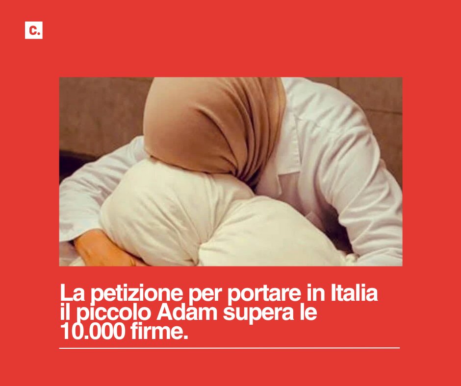 👶 Una petizione chiede al COGAT di autorizzare il trasferimento del piccolo Adam in Italia.

Oltre 10.000 firme in pochi giorni.

✍️ Firma anche tu 👉 change.org/PortareIlPicco…

#Adam #DirittoAllInfanzia #Petizione #ChangeItalia #COGAT #Gaza #DirittiUmani