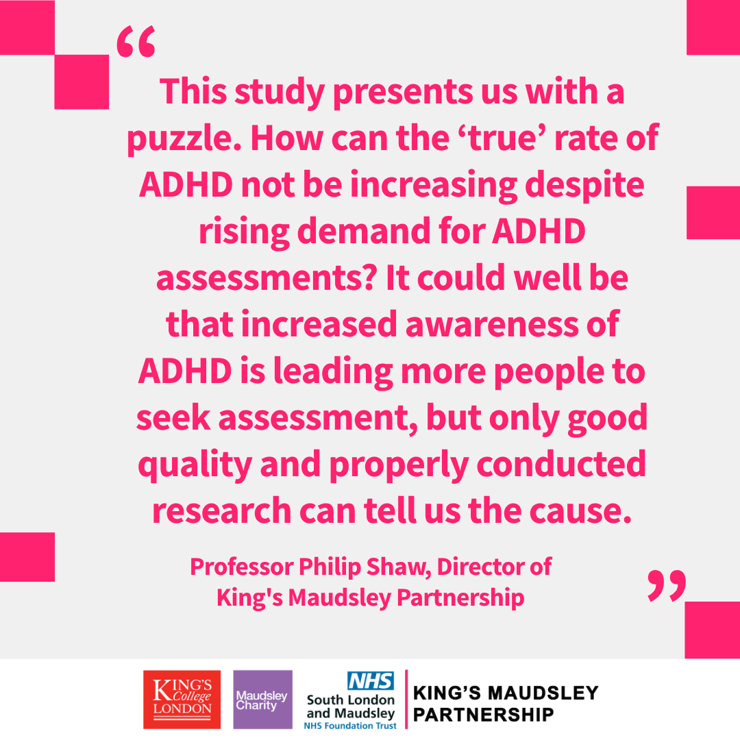 King's Maudsley Partnership (@kingsmaudsley) on Twitter photo Prof Philip Shaw shared insights on rising #ADHD assessments, responding to a <a href="/KingsIoPPN/">Institute of Psychiatry, Psychology & Neuroscience</a> study showing prevalence hasn't significantly increased. Read his comments in <a href="/theipaper/">The i Paper</a>: ADHD diagnoses haven’t increased ‘that much’ despite more seeking assessments. <a href="/maudsleycharity/">Maudsley Charity</a> Prof Philip Shaw shared insights on rising #ADHD assessments, responding to a <a href="/KingsIoPPN/">Institute of Psychiatry, Psychology & Neuroscience</a> study showing prevalence hasn't significantly increased. Read his comments in <a href="/theipaper/">The i Paper</a>: ADHD diagnoses haven’t increased ‘that much’ despite more seeking assessments. <a href="/maudsleycharity/">Maudsley Charity</a>