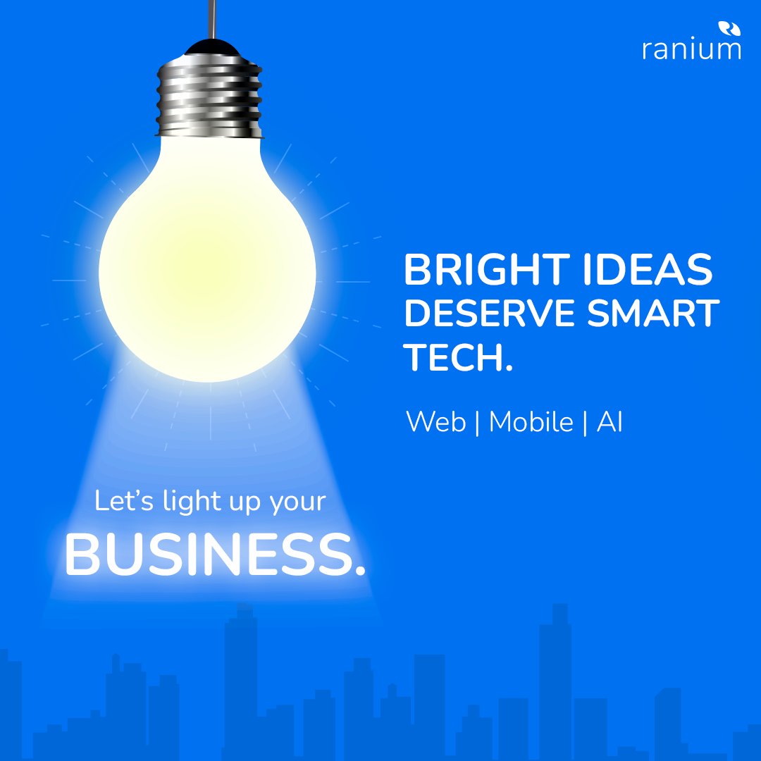 Innovative ideas need intelligent solutions. 💡

Ranium empowers your business with technology that delivers. 🚀

#TechInnovation #WeMakeItHappen #VisionToReality #TechForBusiness #BuildWithRanium