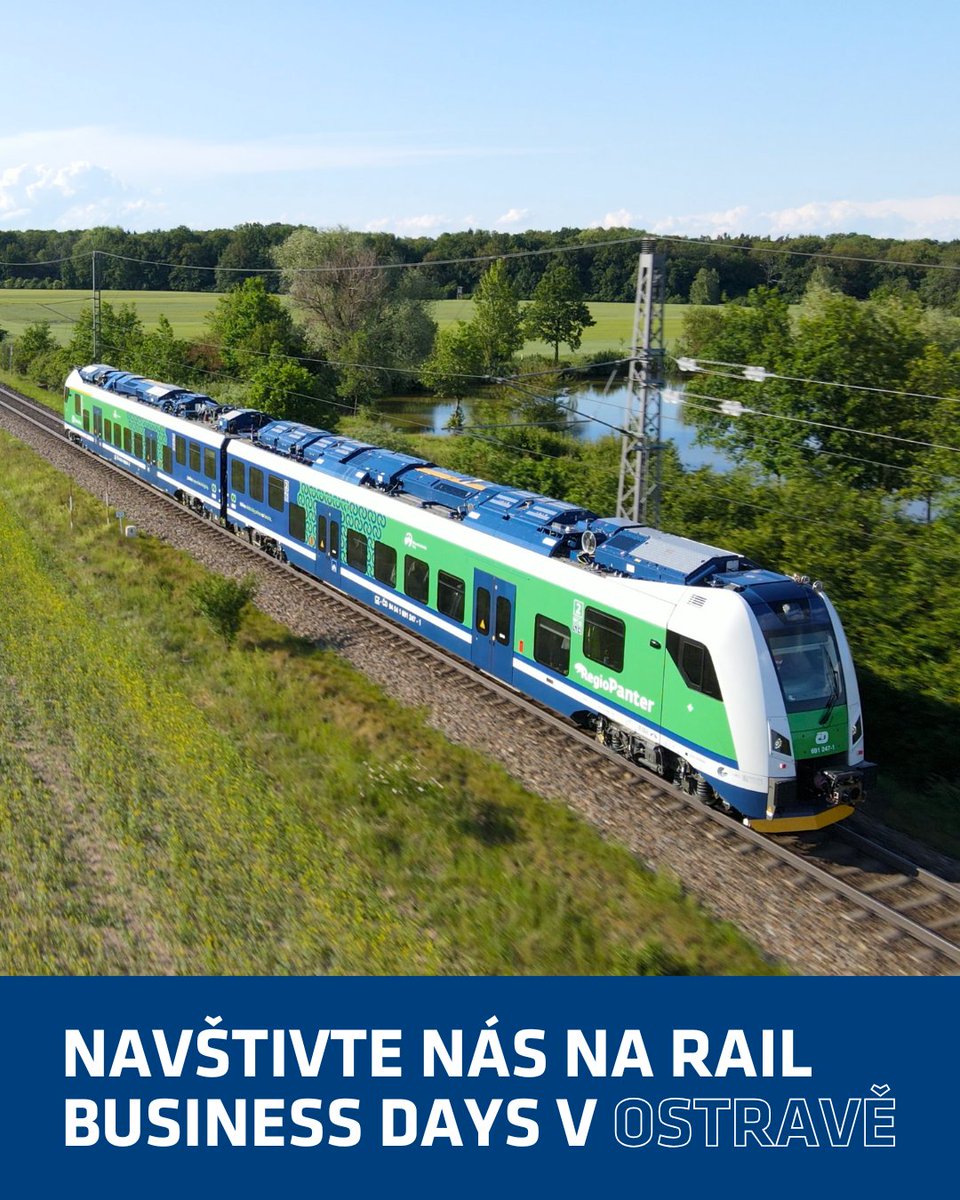 Škoda Group se vrací na Rail Business Days v Ostravě od 10. do 12. června! Vystavovat budeme náš bateriový vlak, RegioPanter a ComfortJet. Ve středu si nenechte ujít naši prezentaci o tom, jak data mění veřejnou dopravu.
