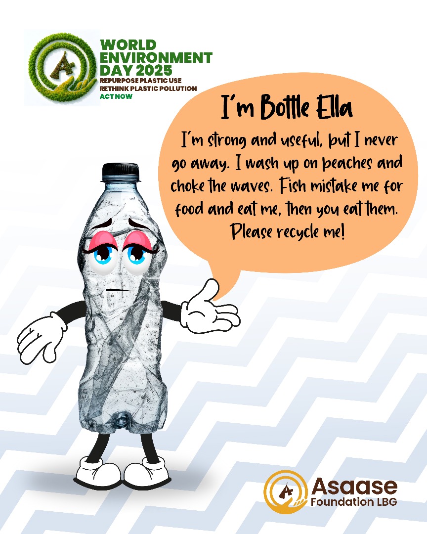 asaaseradio995's tweet photo. I’m tough, but I never disappear. Don’t let me choke the oceans. Recycle me and protect the environment!
#WorldEnvironmentDay2025 #AsaaseFoundation #AsaaseCares #AsaasePlasticsPatrol #EndPlasticPollution #RethinkPlasticPollution #ACTNow #RefuseReuseRecycle #RepurposePlastic https://t.co/3o4T1GAljI