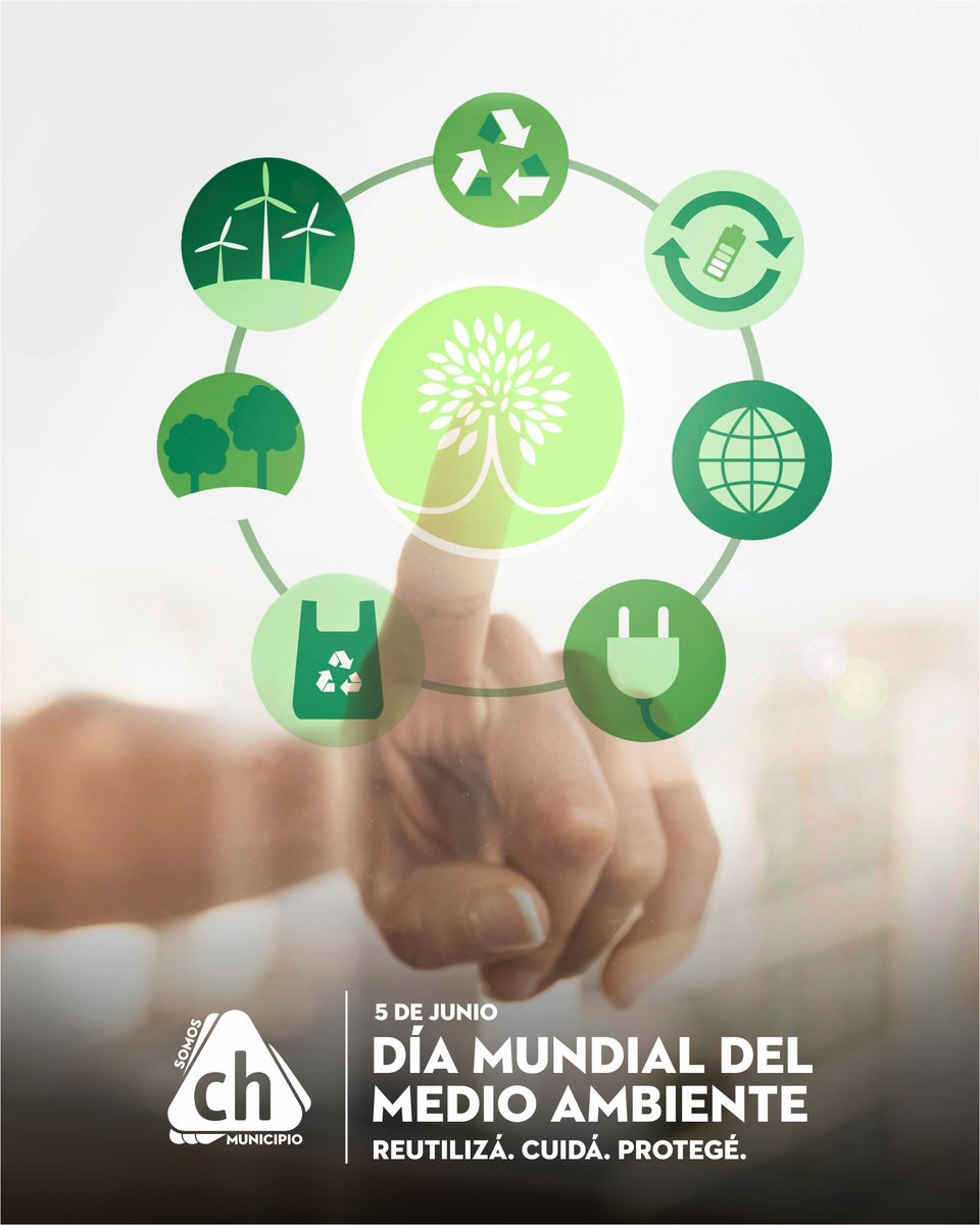En el Municipio CH nos adherimos a la celebración y promovemos la concientización en el Día Mundial del Medio Ambiente.
#SomosCH