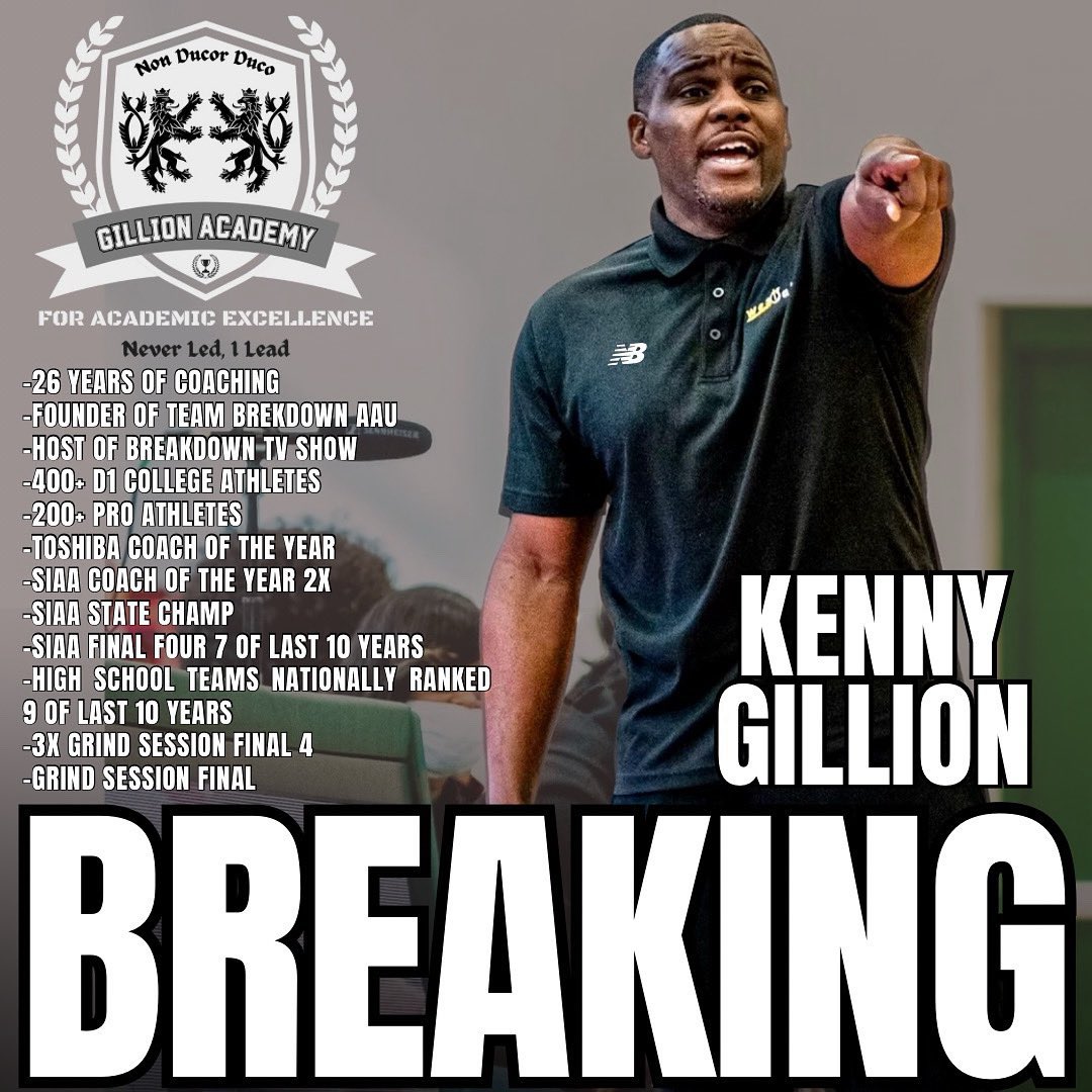 HC Kenny Gillion (West Oaks Academy (FL)/ Team Breakdown) has been named the head coach of Gillion Academy in Springfield, VA. Great Hire! Great News!