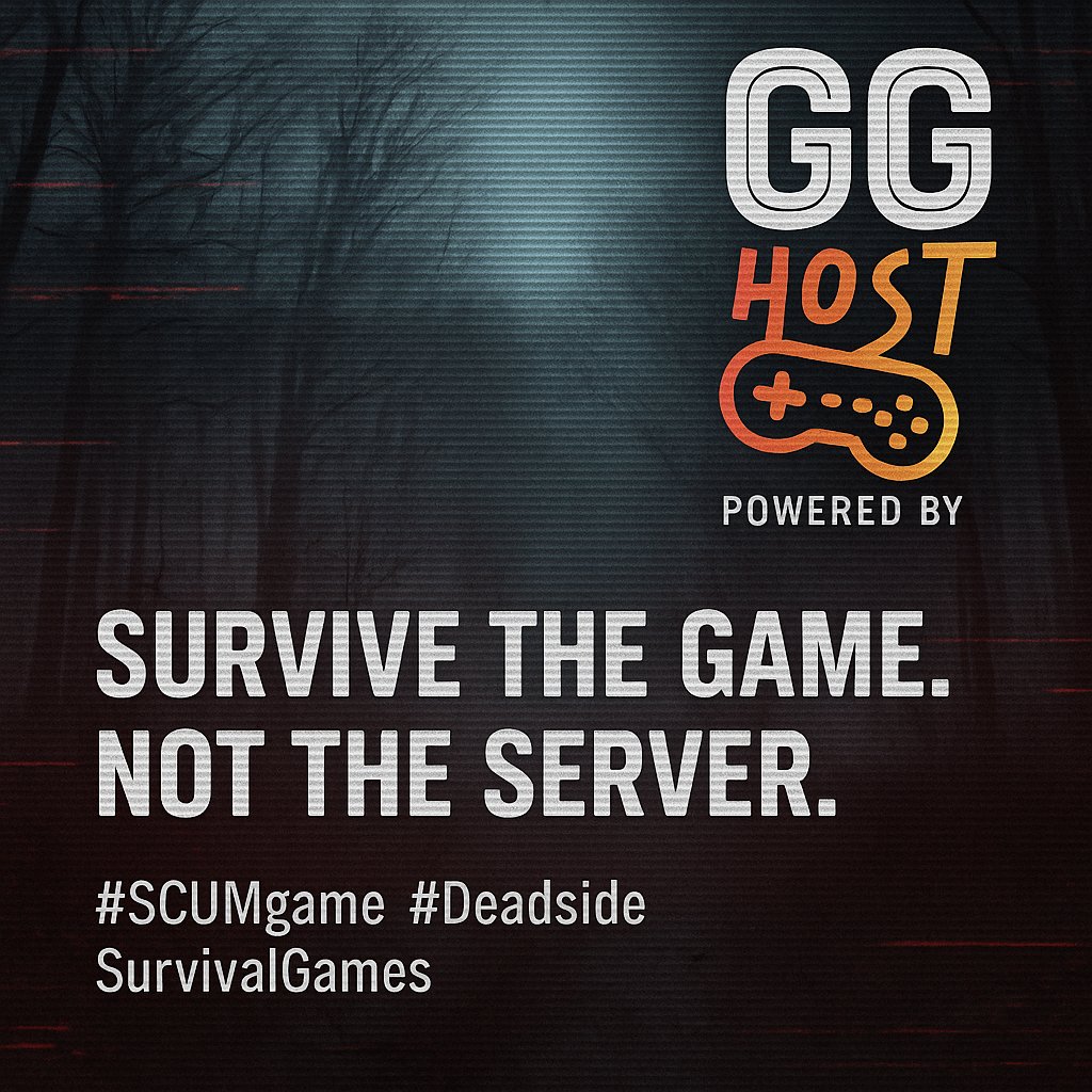 Your foes shouldn't be on your server -alive
 Host with @GGHost and let the real horror begin.
 Survive the game, not the lag.
 :link: gghost.games/aff.php?aff=46
#SCUMgame #Deadside #7DaysToDie #ProjectZomboid #ARKSurvivalEvolved #Rust #SurvivalGames #HorrorGaming #PCGaming #GGHost