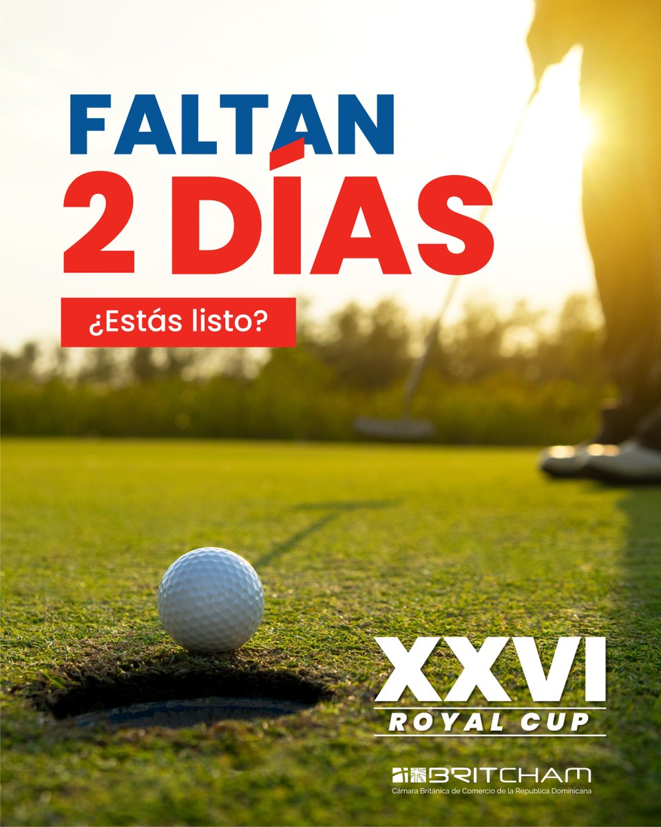 En 2 días comienza la acción en el torneo, donde golf, historia y competencia se unen en un solo lugar. Siente la emoción y apoya a los mejores jugadores en esta experiencia única. 

¡Nos vemos pronto! 

#RoyalCup2025 #BritchamRD #GolfAndBusiness #CasaDeCampo  #UKDR