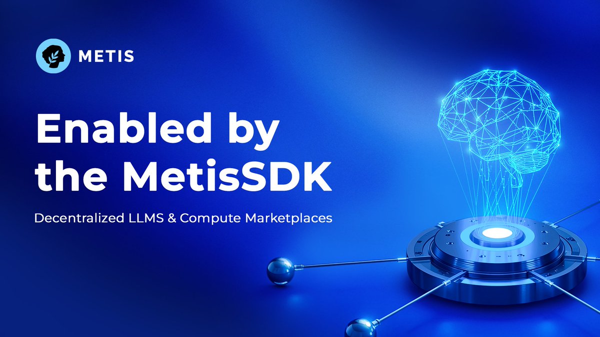 Here’s a closer look at how the MetisSDK powers onchain AI 🔎🔎

The MetisSDK is a high performance framework for building AI native blockchains. 

It supports Ethereum’s Pectra upgrade, Solidity, and flexible deployments.

Developers can launch scalable networks for onchain LLM