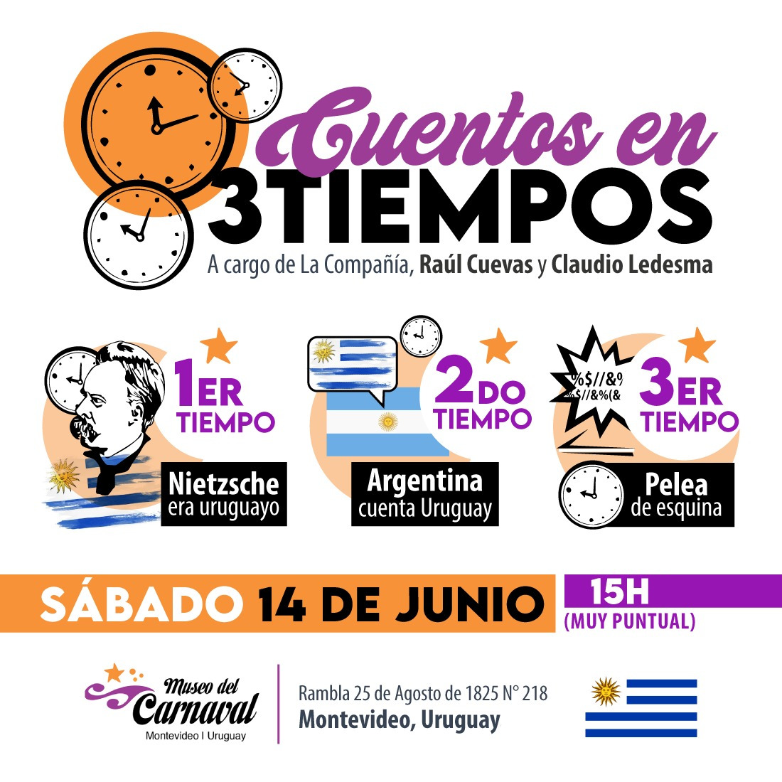 El sábado 14 hay Encuentro de narración oral en el Museo del Carnaval.

Con el ingreso al museo participás del encuentro.