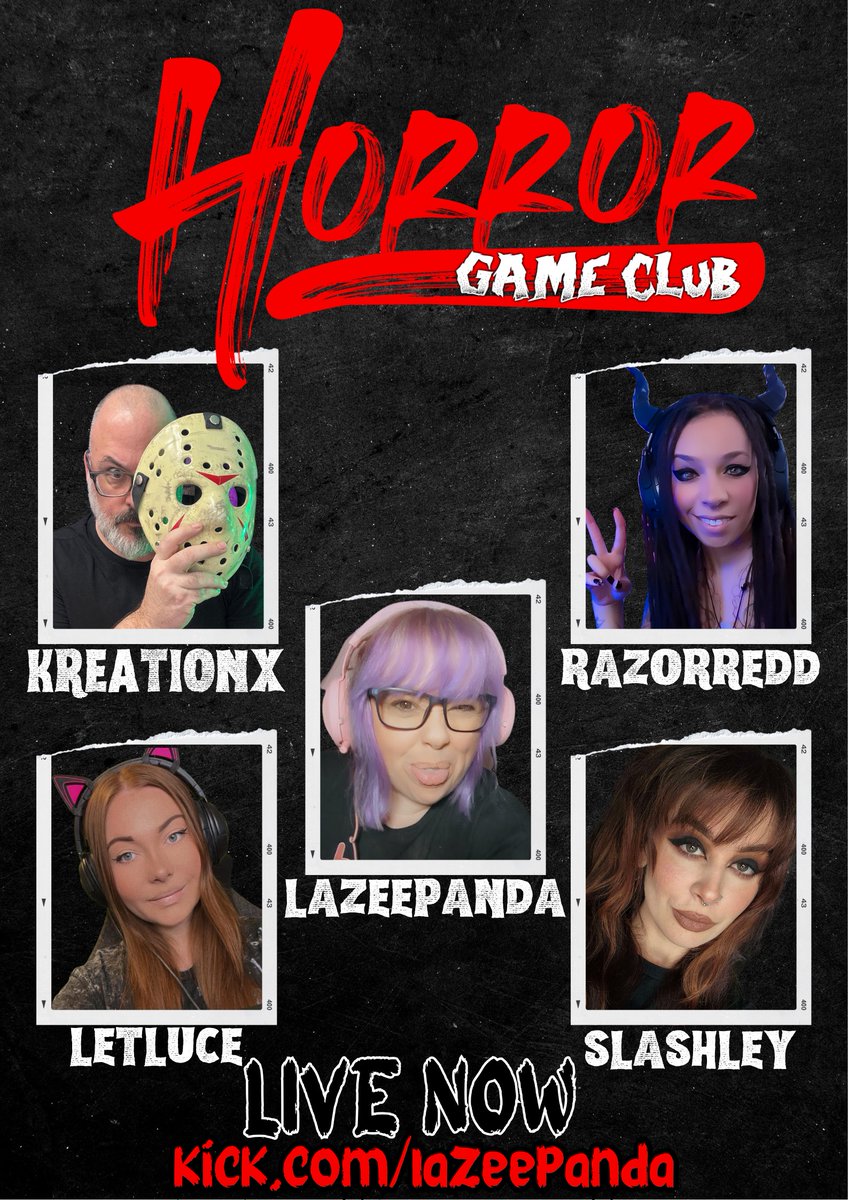 itslazeepanda's tweet photo. We are LIVE reviewing the Chorus of Carcosa and finding out what next months game is!!!
Get in here! https://t.co/g4NnG4CQlu #HorrorGameClub #KickHorrorClub #KickHorror
with @SlashleyTv @RazorrazorRedd @kreationX @LetLuce2 https://t.co/aSdP2QSzRi