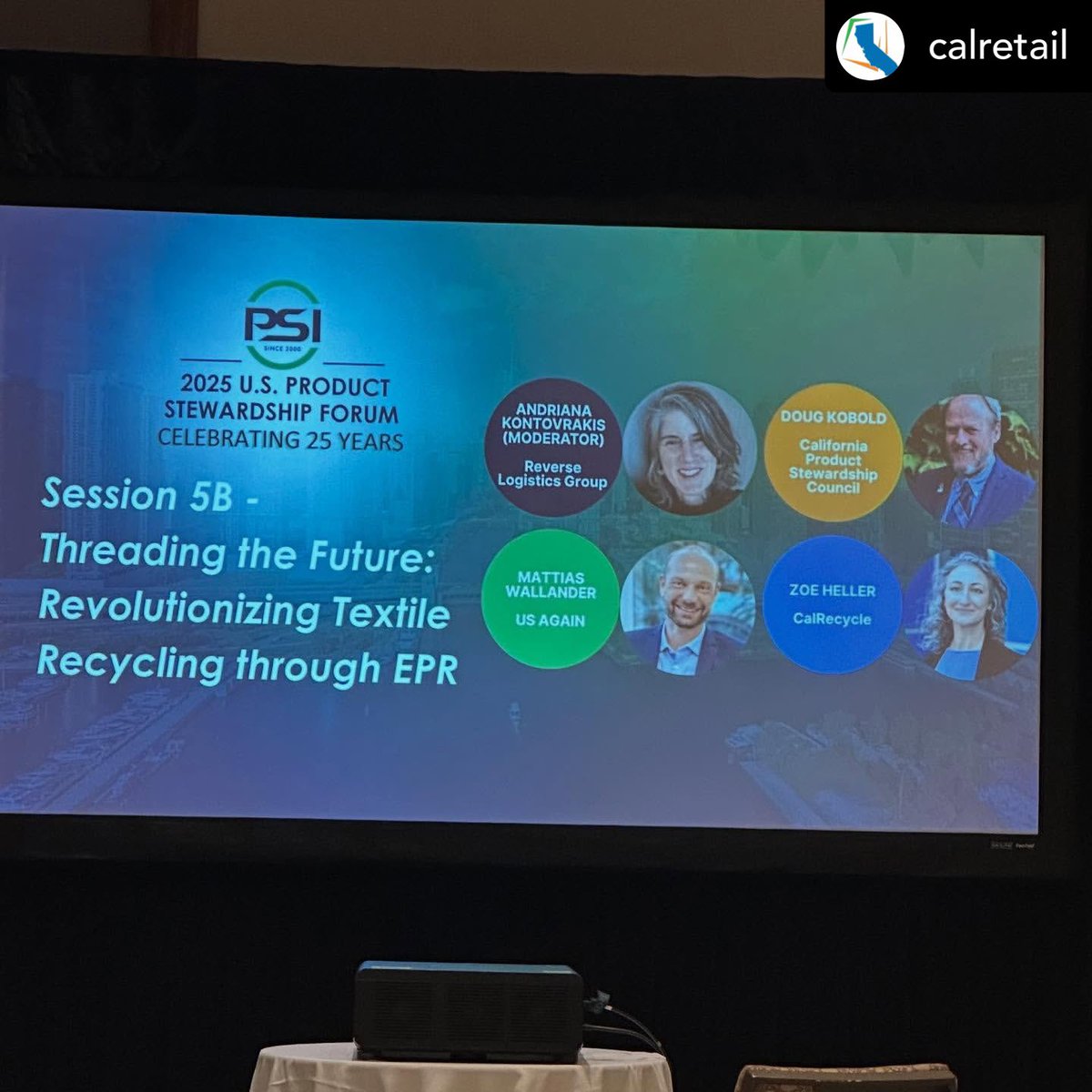 CaRetailers's tweet image. Thank you #psiforum2025 for an educational conference. Glad #caretailers can be here. @CalPSC @productsteward @EastmanChemCo @FPIHQ @CalRecycle