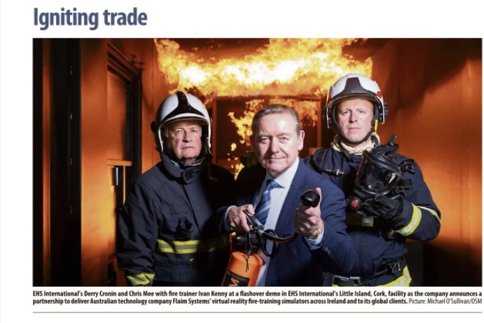 OSMPhotography's tweet photo. EHS International, a leading Irish provider of environmental, health, and safety (EHS) solutions, has announced an exclusive partnership with Australian-based technology company FLAIM Systems. 
Picture: Michael O'Sullivan
#OSMPHOTO #Cork #CorkPhotographers #VR https://t.co/GYXrDeIrlG