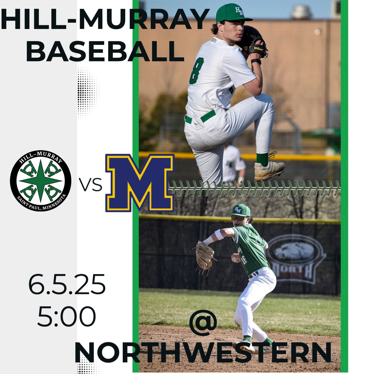 HMPioneers's tweet image. Baseball plays Mahtomedi tonight, Thursday, June 5th at 5:00 at Northwestern in the Section 4AAA Tournament. Let's Go Boys! #RollPios