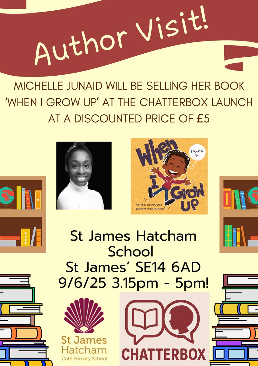 We are really looking forward to our Chatterbox launch on Monday and are very happy to be welcoming author Michelle Junaid to our school.