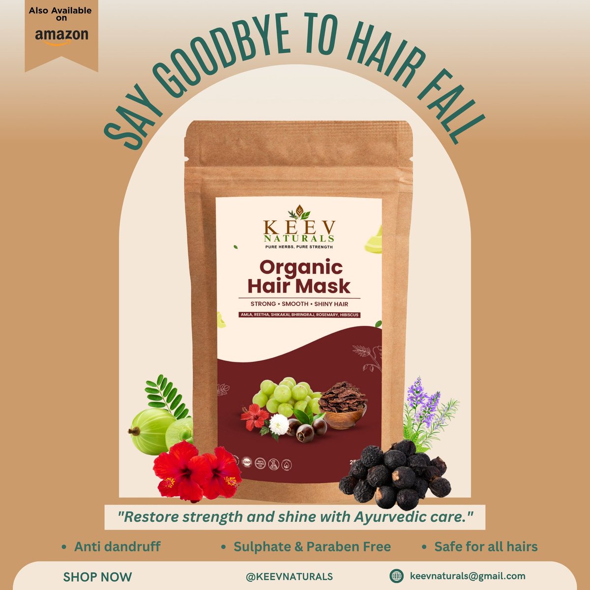keevnaturals's tweet photo. RCB broke their 18-year wait for the IPL title 🏆 — now it’s your turn to win against hair fall! 🌿
Try Keev Naturals Organic Hair Mask with Amla, Reetha &amp; more.
✅ Anti-dandruff
✅ Paraben-Free
✅ All hair types
🛒 Shop on Amazon (link in bio)
#RCB #IPL2025 #KeevNaturals #Amazon https://t.co/X74xV45Nym