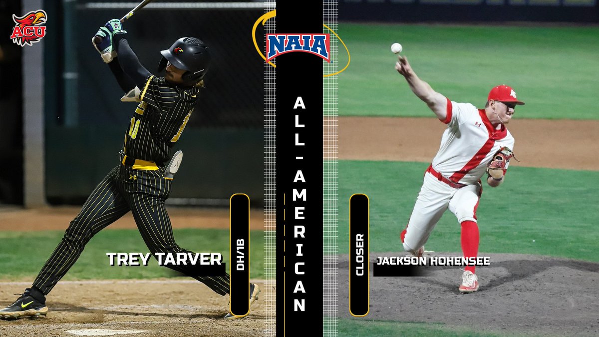 ACU BASEBALL FAMILY (@acubaseball1) on Twitter photo Congratulations to Trey Tarver and Jackson Hohensee being announced to the NAIA ALL-AMERICAN TEAM. Amazing year, career and young men. We are proud of you!
<a href="/ACUFirestorm/">Arizona Christian Athletics</a> <a href="/ACU_AZ/">Arizona Christian University</a> <a href="/BUncommitted/">Baseball_Uncommitted</a> <a href="/NAIABall/">NAIA Ball</a> <a href="/BUSShowcase/">Best in the US Showcases</a> <a href="/TopPreps/">SPORTS NEWS, VIDEOS, GRAPHICS, EXPOSURE & MORE</a> <a href="/azc_obert/">Richard Obert</a> <a href="/UncommittedUsa/">UncommittedPlayersUSA</a> <a href="/AZBCA2020/">AZBCA</a> Congratulations to Trey Tarver and Jackson Hohensee being announced to the NAIA ALL-AMERICAN TEAM. Amazing year, career and young men. We are proud of you!
<a href="/ACUFirestorm/">Arizona Christian Athletics</a> <a href="/ACU_AZ/">Arizona Christian University</a> <a href="/BUncommitted/">Baseball_Uncommitted</a> <a href="/NAIABall/">NAIA Ball</a> <a href="/BUSShowcase/">Best in the US Showcases</a> <a href="/TopPreps/">SPORTS NEWS, VIDEOS, GRAPHICS, EXPOSURE & MORE</a> <a href="/azc_obert/">Richard Obert</a> <a href="/UncommittedUsa/">UncommittedPlayersUSA</a> <a href="/AZBCA2020/">AZBCA</a>