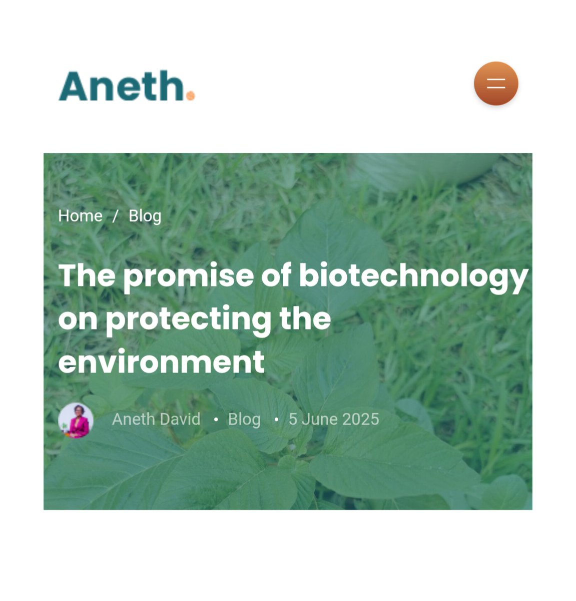 On this #WorldEnvironmentDay, I explore how #biotechnology and #agrobiologicals can help us preserve the environment, especially in #agriculture: 

anethdavid.com/post/the-promi…