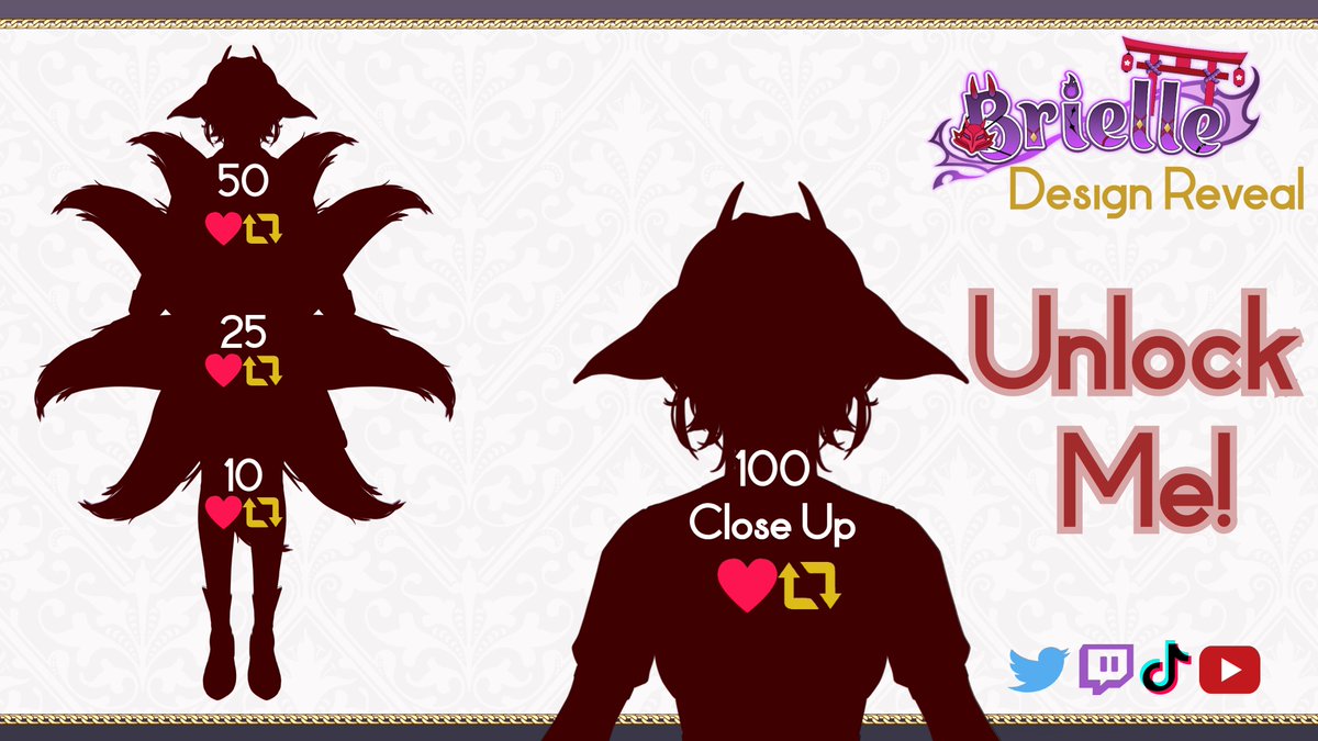 🦊♦️𝐃𝐄𝐒𝐈𝐆𝐍 𝐑𝐄𝐕𝐄𝐀𝐋! 
It's finally time to unlock my new outfit! 👀
I wonder how long will this take? Let's find out!😏
#VtuberEN #DesignReveal