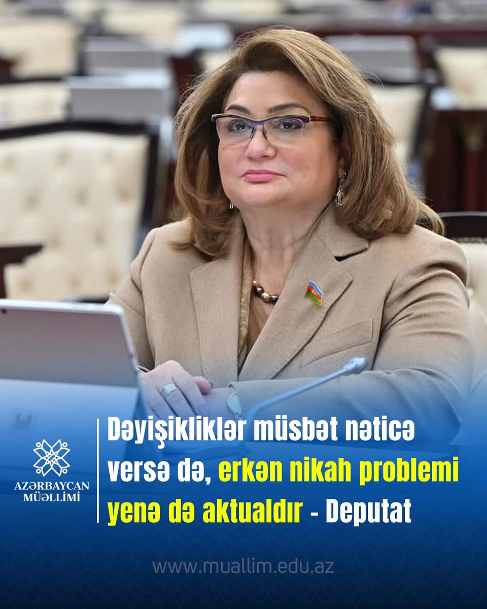 "Ailə nə qədər güclüdürsə, cəmiyyət də bir o qədər möhkəm və toxunulmazdır. Biz istəyirik ki, uşaqlarımız genetik və irsi xəstəliklərlə doğulmasınlar, ailələrimiz uğurlu və uzunömürlü olsun”.

Ətraflı: muallim.edu.az/news/684151558…

#AzərbaycanMüəllimi #ErkənNikah #QohumEvlilik