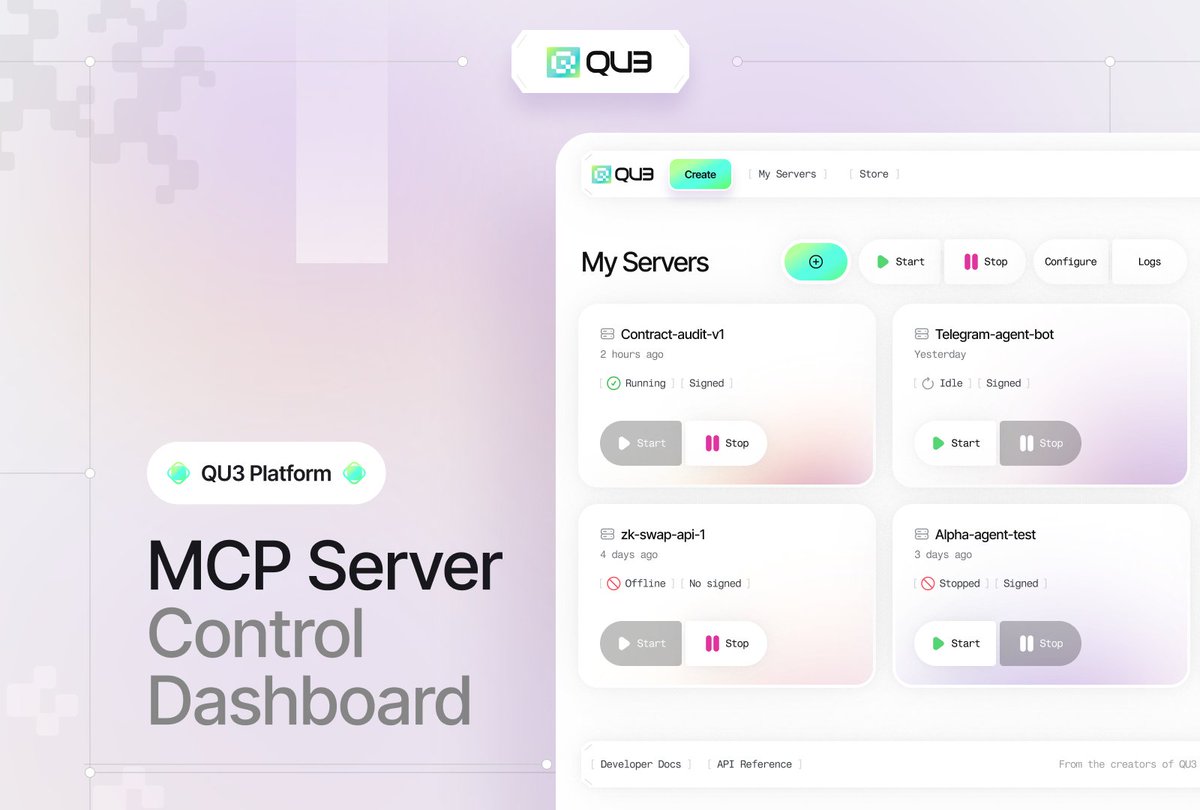 We built the MCP Server Control Dashboard to bridge the gap between secure compute and operational simplicity.
In one unified interface, you can:

– Launch and manage multiple servers
– Monitor their status, logs, and signature states in real time
– Apply and enforce runtime
