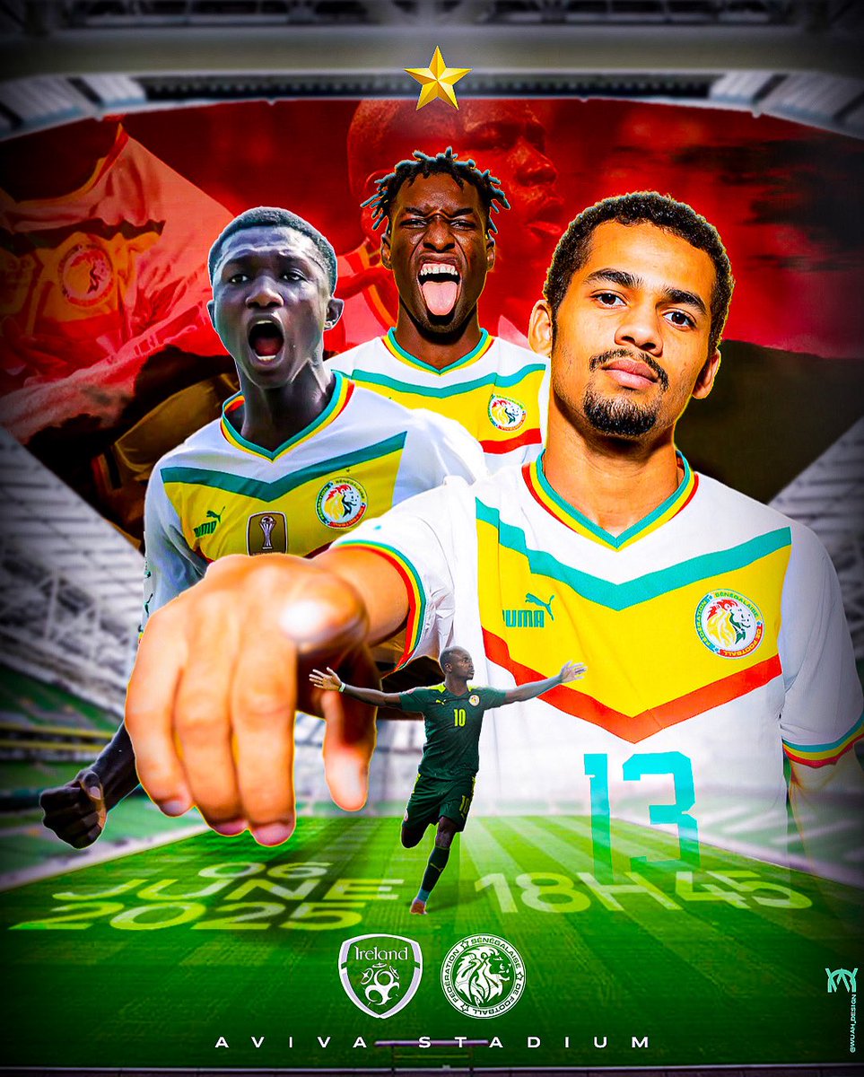 Vendredi 6 juin à 18:45 🇸🇳 🆚 🇮🇪