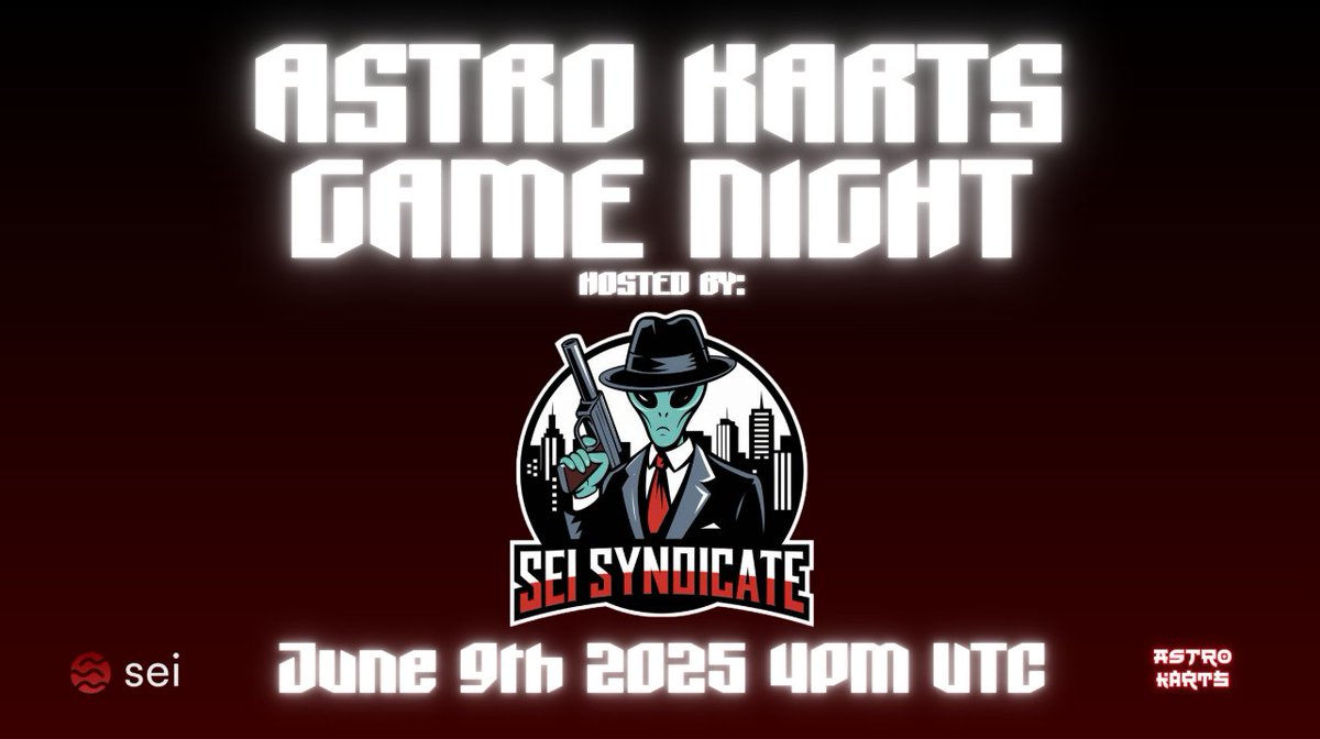 ATTENTION Gamers! The next <a href="/playAstroKarts/">Astro Karts 🛸</a> games night is tonight at 4pm UTC! 

Show up, chill out, do a few races &amp; see if you can better our race completion times! It is getting competitive! 

Join the Astro Karts Discord - we always start in the VC channels on the day!  $SEI