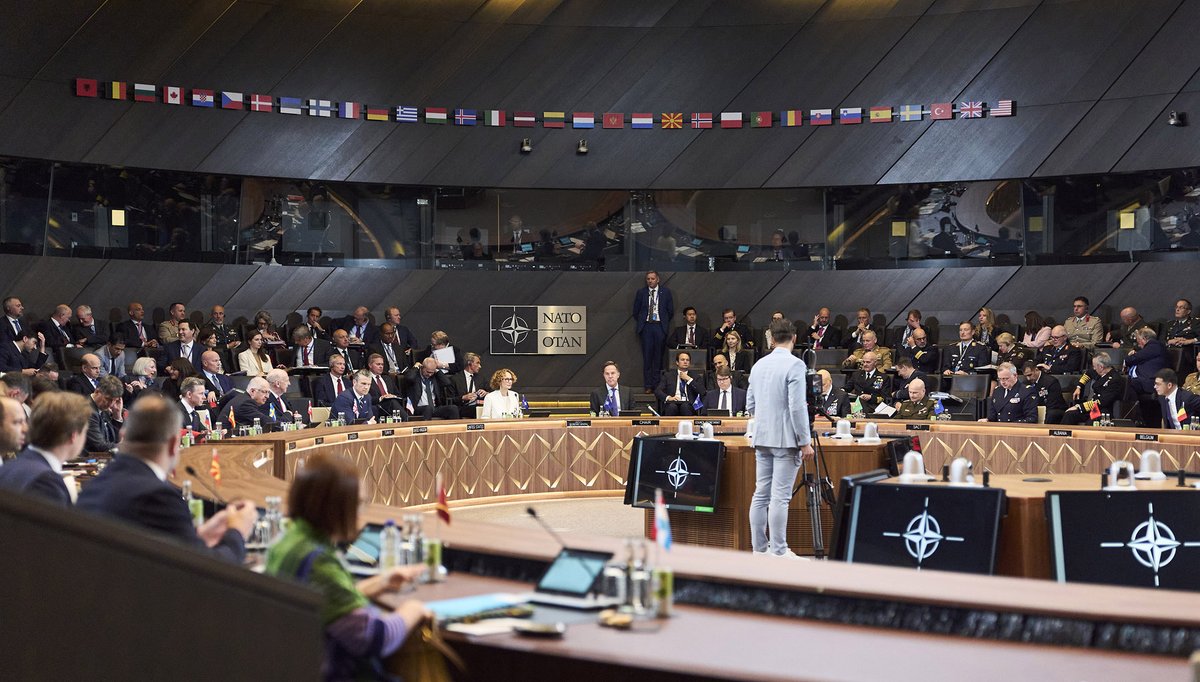 My address to #Defmin meeting, last before the #NATOsummit in The Hague: 
Necessity, Urgency, Lethality. 
🔹Capability Targets are concrete needs, needed NOW;
🔹Time is ticking; must move FAST to deliver;
🔹Lethality = combat power to win.
Innovation = force multiplier.