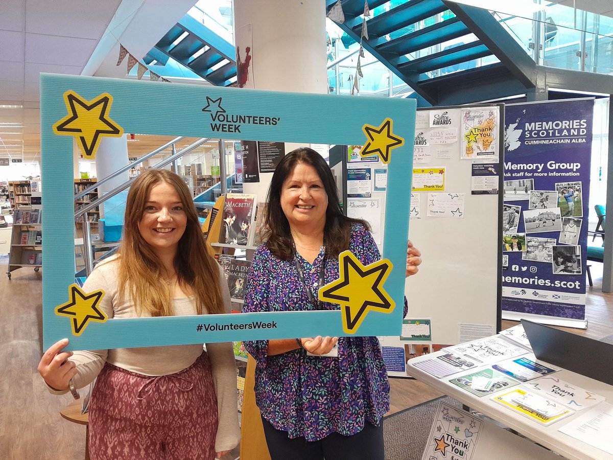 Celebrating #VolunteersWeek at <a href="/CPKLibraries/">Culture Perth & Kinross Libraries</a> with <a href="/ThirdSectorPK/">Third Sector PK</a> colleagues.
Huge thanks to all the amazing volunteers doing such fabulous work across Perth &amp; Kinross.  
We are here all week, come and find out how you can get involved in volunteering.
#BeTheChange