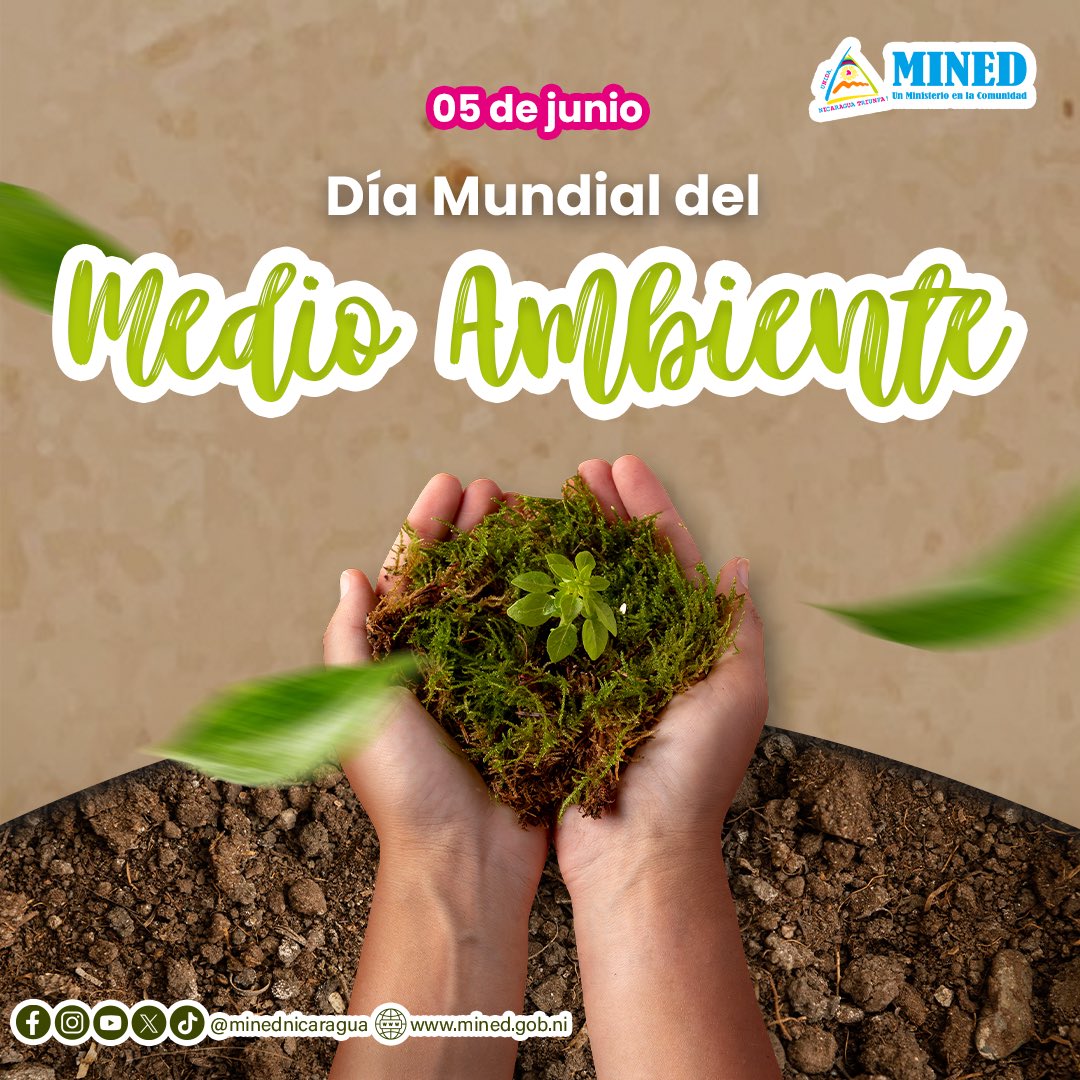 5 de junio | Día Mundial del Medio Ambiente

Cuidar el medio ambiente es una decisión que debemos tomar cada día. 🍃🌱🌳