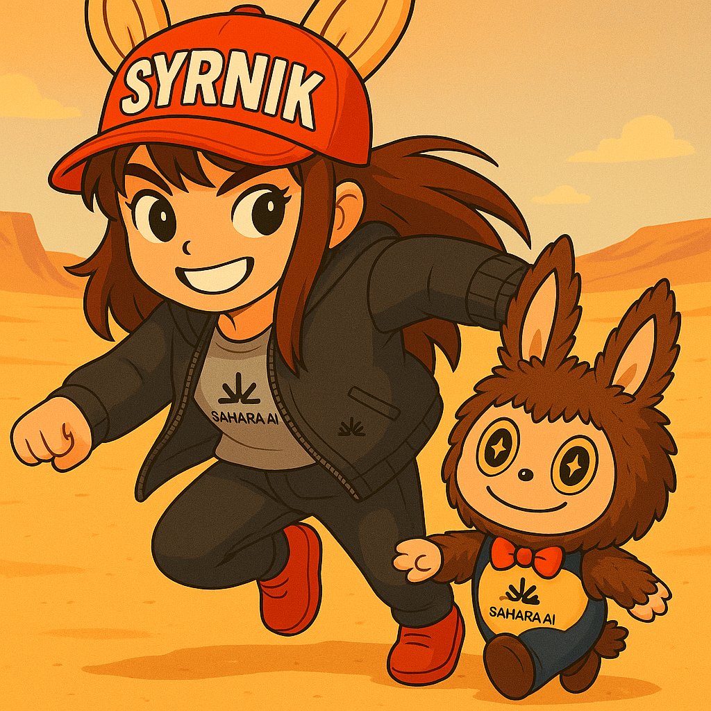 Hoppererin (❖,❖) π² (@hoppererin01) on Twitter photo My Labubu doll themed around Sahara AI is joyfully running through the desert! We're cheerful little adventurers—what do you think? Isn't it absolutely adorable? 😆🏜️💕 #AIForAll #syrnikofsahara <a href="/SaharaLabsAI/">Sahara AI | SaharaAI.com 🔆</a> My Labubu doll themed around Sahara AI is joyfully running through the desert! We're cheerful little adventurers—what do you think? Isn't it absolutely adorable? 😆🏜️💕 #AIForAll #syrnikofsahara <a href="/SaharaLabsAI/">Sahara AI | SaharaAI.com 🔆</a>