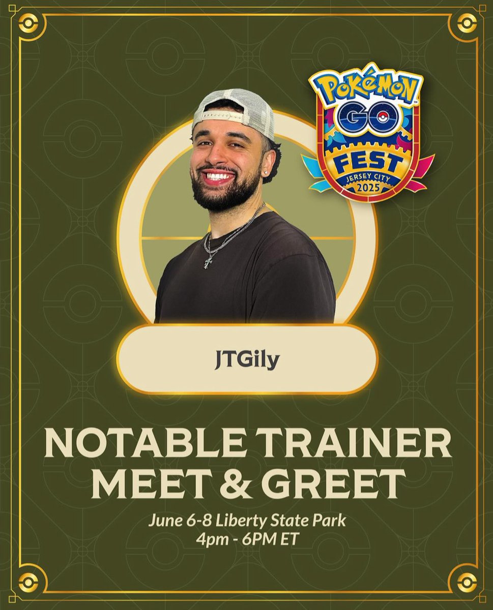 Gily (@jtgily) on Twitter photo WE BACK! Officially headed to Pokémon GO Fest Jersey City and will be doing meet and greets all weekend long 🔥
Huge thank you <a href="/PokemonGoApp/">Pokémon GO</a> 🙏 WE BACK! Officially headed to Pokémon GO Fest Jersey City and will be doing meet and greets all weekend long 🔥
Huge thank you <a href="/PokemonGoApp/">Pokémon GO</a> 🙏