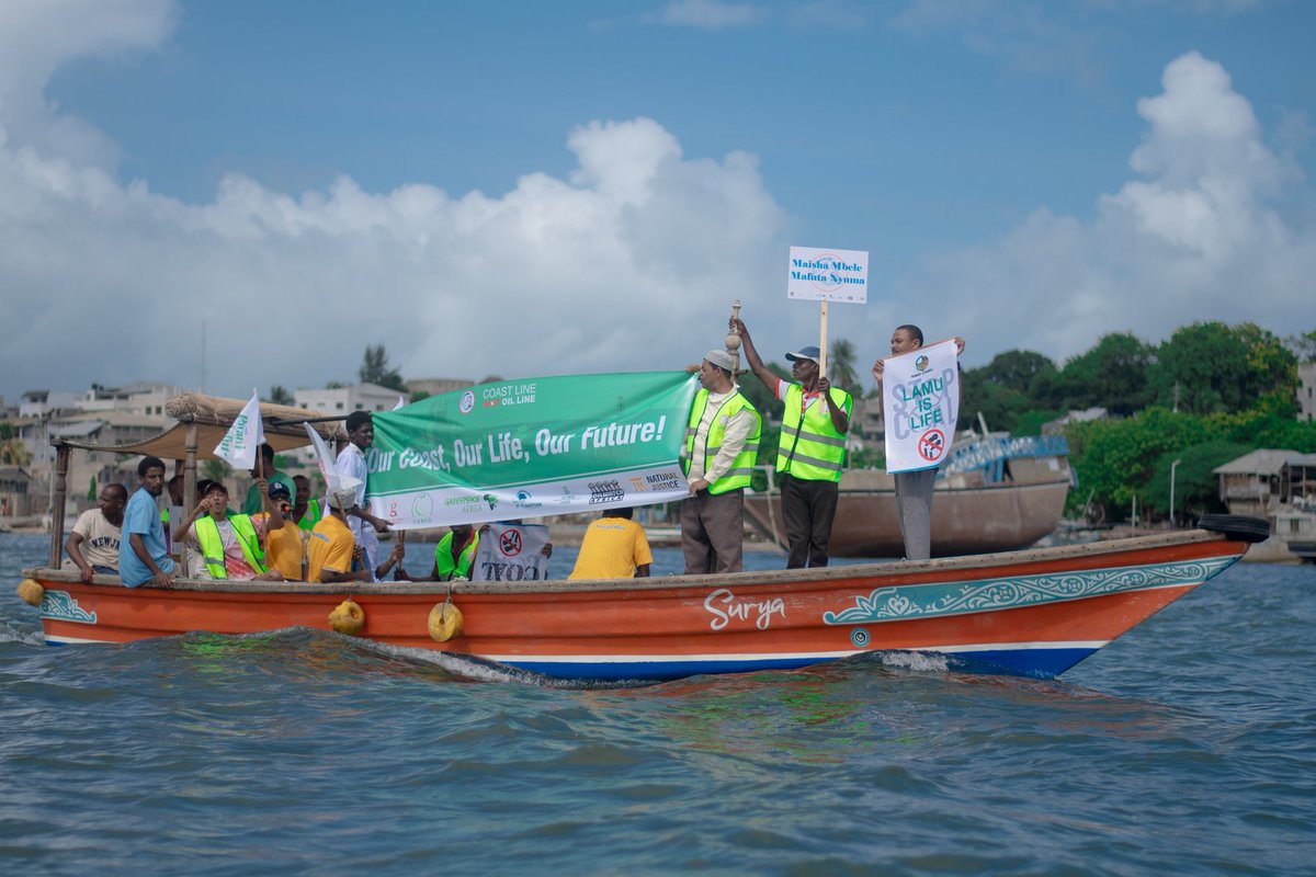 savelamu's tweet image. Lamu stands united to protect the ocean and secure a just, sustainable future. We reject the Lamu-Lokichar Pipeline, offshore drilling, &amp;amp; destructive infrastructure. We demand clean seas, sustainable livelihoods &amp;amp; full enforcement of environmental laws. Lamu says no to oil.