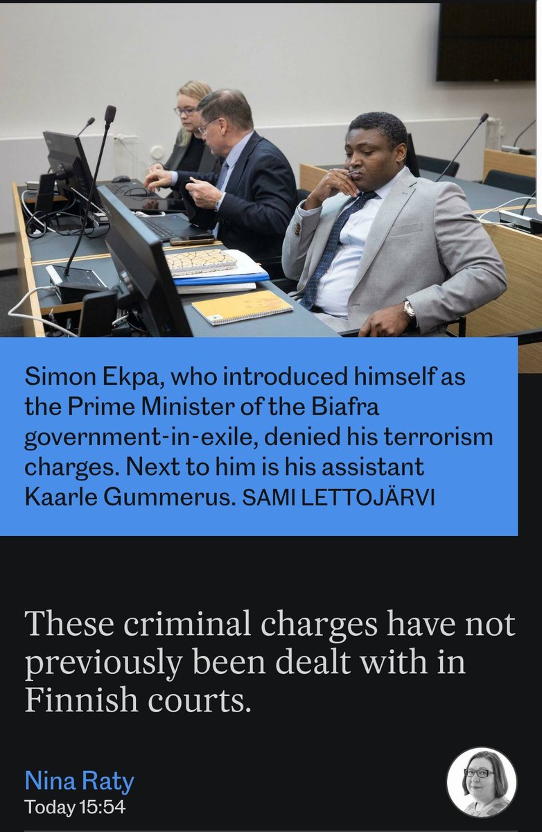 Christopher Okenwa (@occpriceless) on Twitter photo <a href="/elinavaltonen/">Elina Valtonen</a> Hello Elina,
Thank you for your message. We firmly stand against all forms of violence against women. However, I must take this opportunity to inform you that the continued detention of our Prime Minister by your government has contributed to an increase in violence against <a href="/elinavaltonen/">Elina Valtonen</a> Hello Elina,
Thank you for your message. We firmly stand against all forms of violence against women. However, I must take this opportunity to inform you that the continued detention of our Prime Minister by your government has contributed to an increase in violence against
