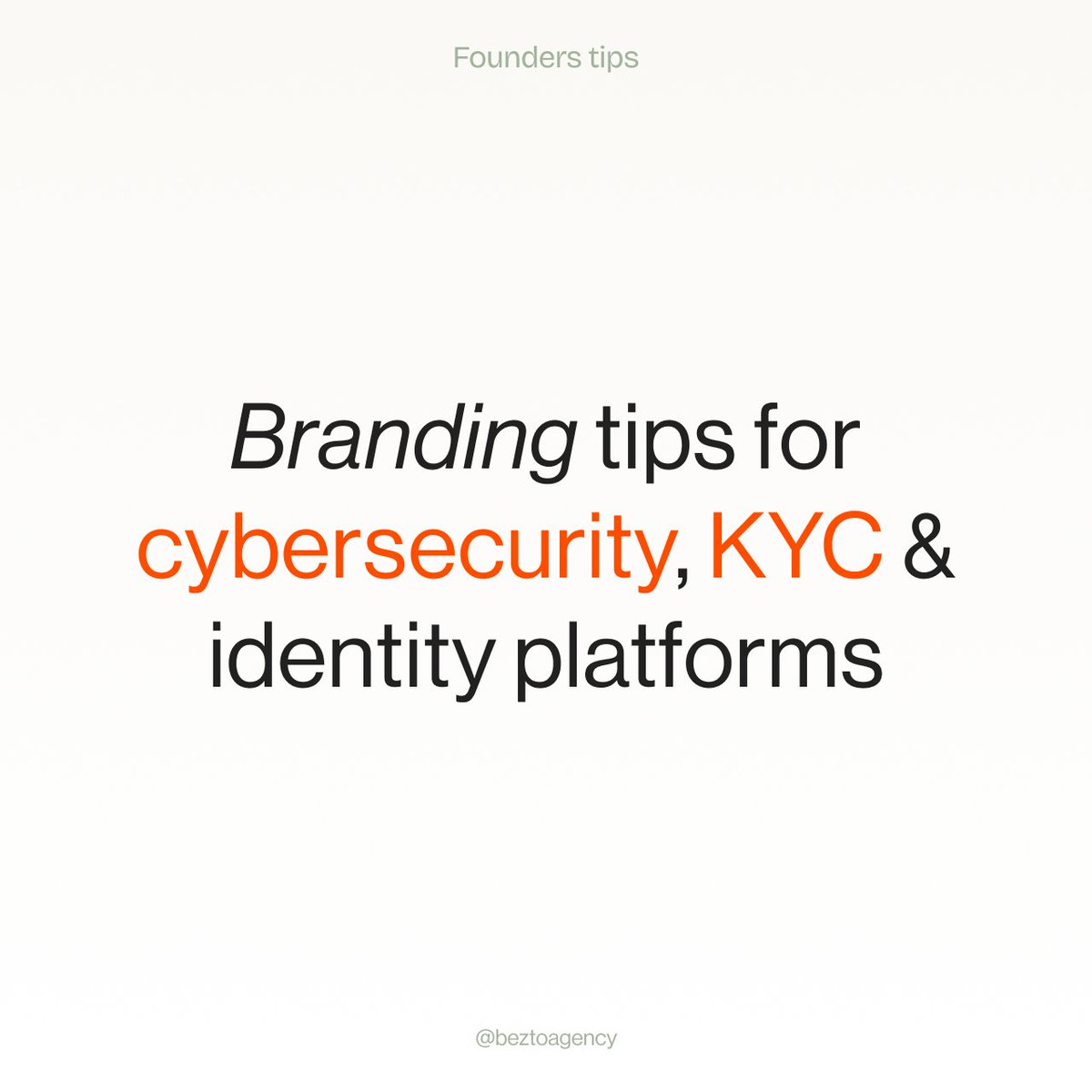 A branding thread for cybersecurity, KYC &amp; AI-first platforms

Cybersecurity brands are losing trust. Not because of tech, because of design. 🧵