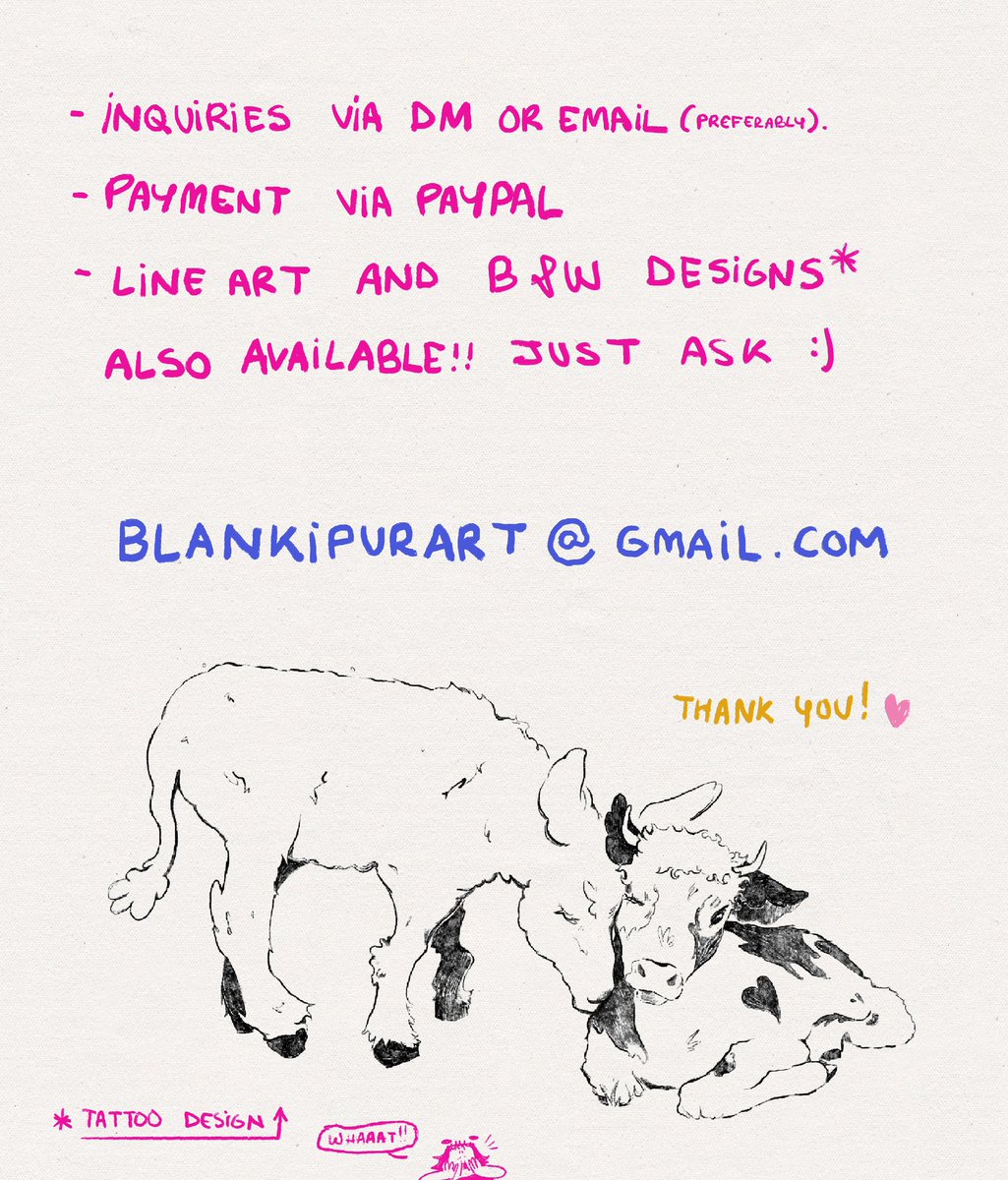 hello, hello! 

i am once again opening commissions. 🤠

as you can see, humans can make cool art 👍🏻 and i am human! amazing!

if i his caught your eye do not hesitate and send me an email/DM! 💛 i am open to suggestions, don’t be shy!

as always, sharing is super appreciated. 🌾