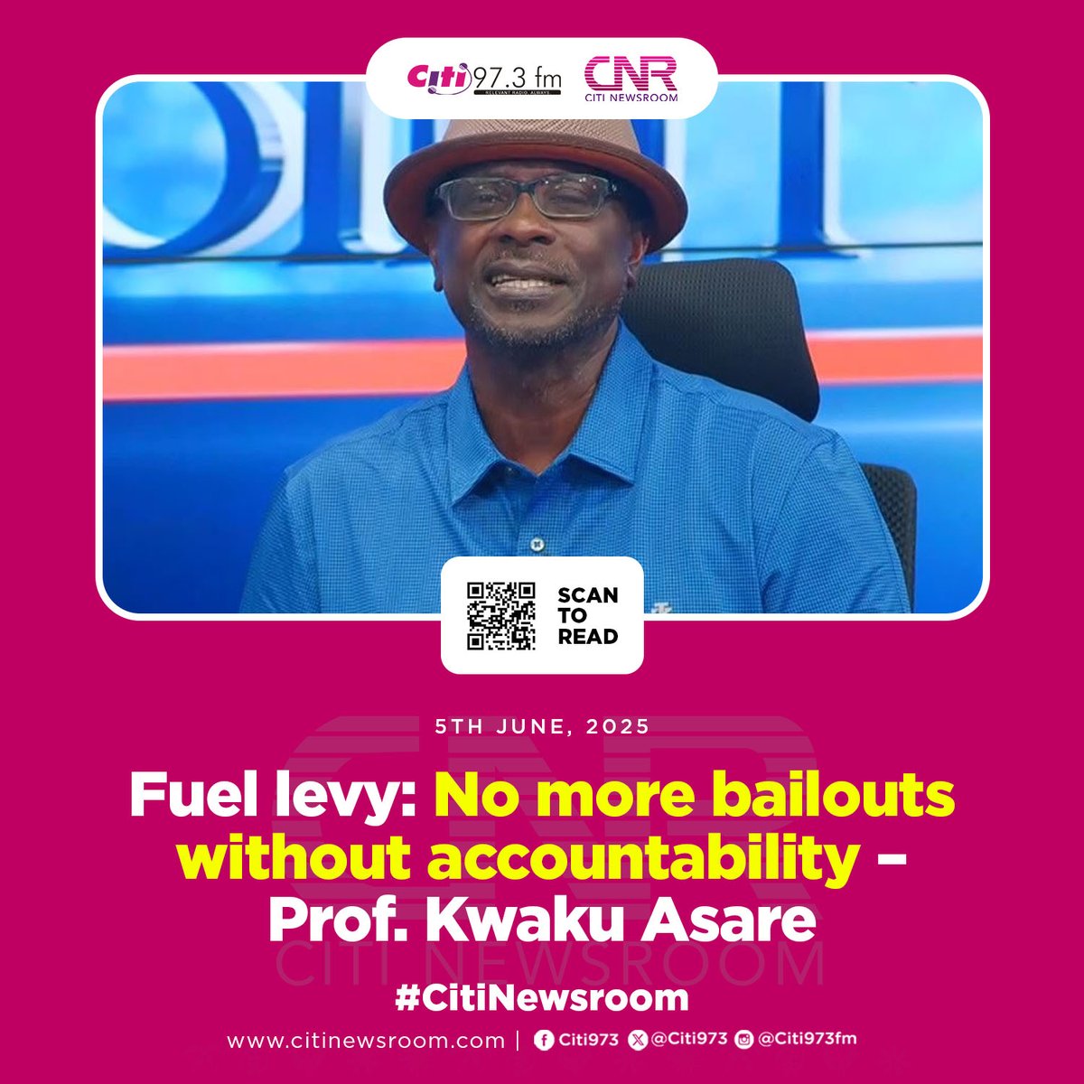 Fuel levy: No more bailouts without accountability – Prof. Kwaku Asare #CitiNewsroom

citinewsroom.com/2025/06/fuel-l…