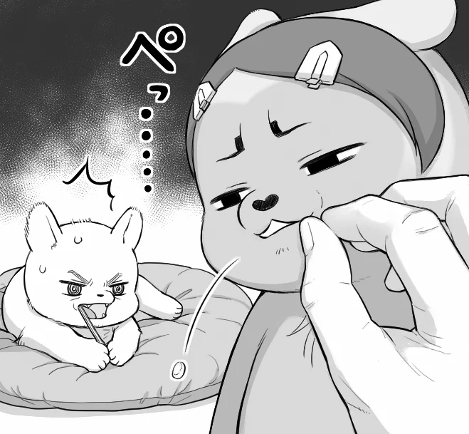 たとえご褒美にオヤツが貰えようとも、決してフィラリアの薬だけは飲まないクズリちゃん。
退かぬ!媚びぬ!省みぬ!
※この後チーズで包んで飲みました。 