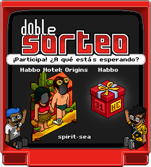 SpiritSeaHBES's tweet photo. 🚨¡DOBLE SORTEO DE LA SEMANA!
¿Juegas en #Habbo y #HabboHotelOrigins? Pues atent@, que esta semana puedes llevarte premio en los dos juegos. 

🎁¡Participa! Y gana una Caja HC en @ESHabbo y un Romance de Vacaciones en @HabboOrigins ES.

⭐️¡Es muy fácil! Solo tienes que:
▪️Seguirme
▪️Dale RT y ❤️
▪️Menciona a 2 amig@s

🔹¡Solo habrá 1 ganador/a!
⏰Límite: 12 de junio (17:00 CEST) 
¡Mucha suerte! 🤞🏼

@Habbo #HabboOrigins