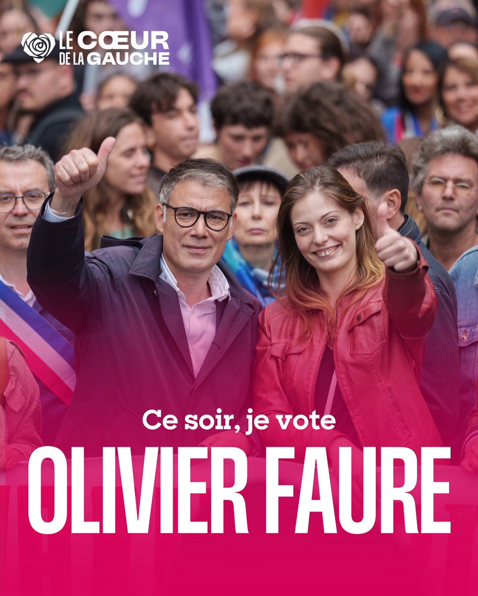 Emma Rafowicz (@emmarafowicz) on Twitter photo Avec <a href="/faureolivier/">Olivier Faure</a> , nous avons relevé la tête et réancré le Parti socialiste au <a href="/coeurdelagauche/">Le Coeur de la gauche !</a>
Ce soir, il faut confirmer : pour changer la vie des françaises et des français, faire reculer l’extrême droite et faire gagner la gauche, unie et exemplaire.
Ce soir, je vote Avec <a href="/faureolivier/">Olivier Faure</a> , nous avons relevé la tête et réancré le Parti socialiste au <a href="/coeurdelagauche/">Le Coeur de la gauche !</a>
Ce soir, il faut confirmer : pour changer la vie des françaises et des français, faire reculer l’extrême droite et faire gagner la gauche, unie et exemplaire.
Ce soir, je vote