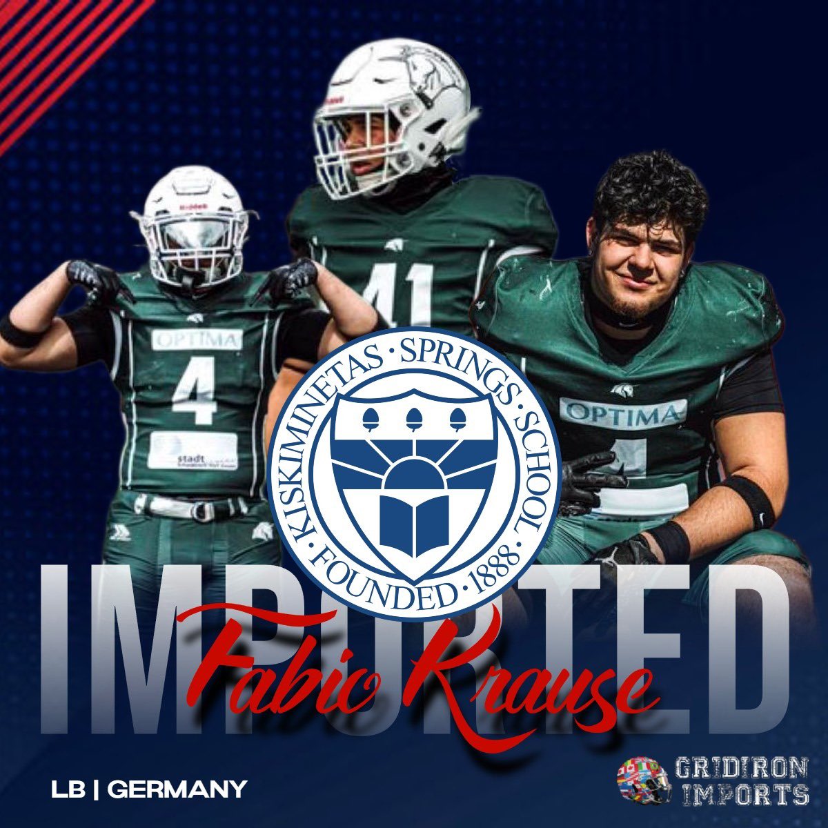 Gridiron Imports Foundation (@gridironimports) on Twitter photo We are excited to share that German Family member <a href="/fabiokrs/">Fabio Krause LB</a> is headed to <a href="/TheKiskiSchool/">The Kiski School</a> for a Post Grad year this fall. An old school physical linebacker with instincts and toughness, we can’t wait to watch him make an IMPACT for <a href="/kiskiprepfb/">Kiski Football</a>
<a href="/KiskiAthletics/">Kiski Athletics</a> <a href="/CoachSmetanka/">Aaron Smetanka</a> We are excited to share that German Family member <a href="/fabiokrs/">Fabio Krause LB</a> is headed to <a href="/TheKiskiSchool/">The Kiski School</a> for a Post Grad year this fall. An old school physical linebacker with instincts and toughness, we can’t wait to watch him make an IMPACT for <a href="/kiskiprepfb/">Kiski Football</a>
<a href="/KiskiAthletics/">Kiski Athletics</a> <a href="/CoachSmetanka/">Aaron Smetanka</a>