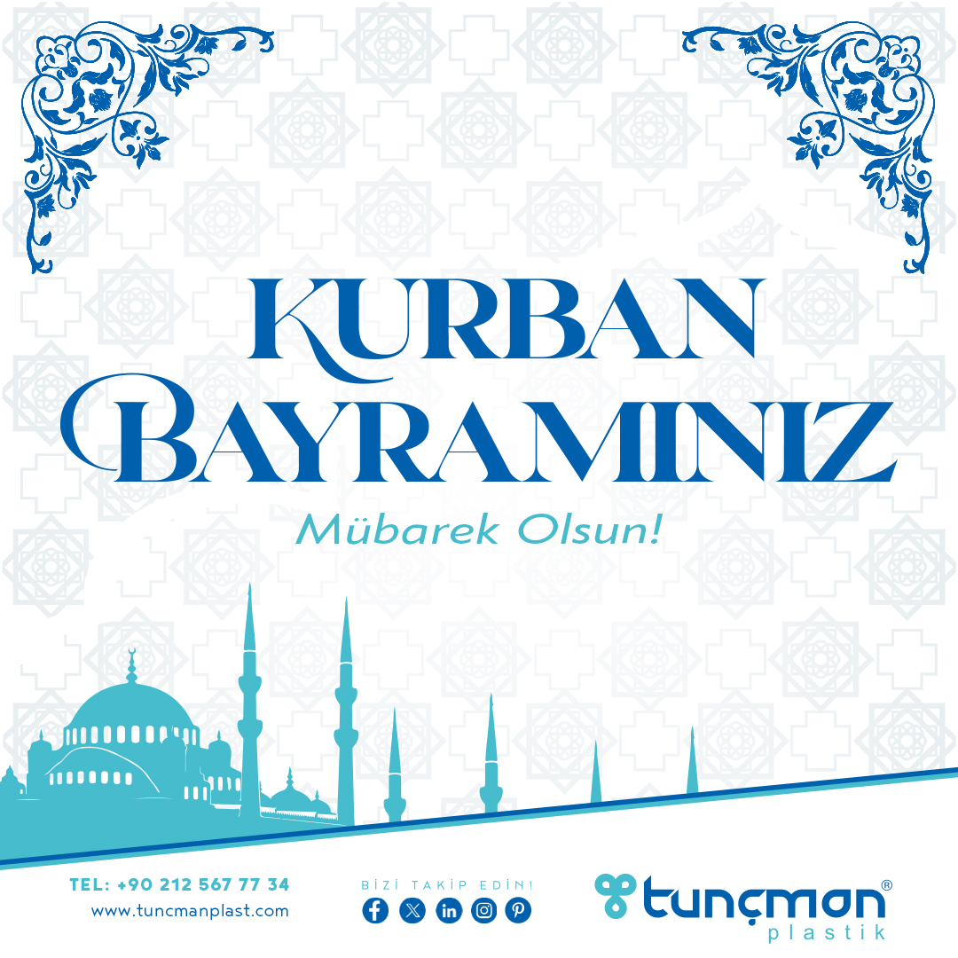 Kurban Bayramınız mübarek olsun!
#tuncmanplastik #KurbanBayramı