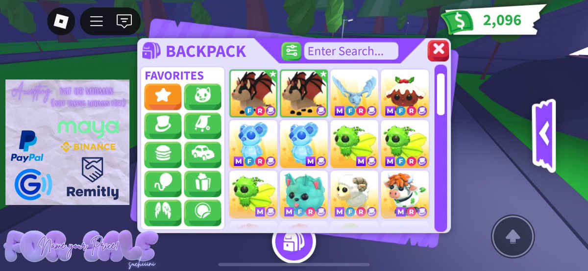 suchiiini's tweet photo. SELLING PETS! NYP!

Strictly Not Going First (NGF)     
Willing to use MM | MW!

Tags: #Adoptmetrades #Adoptmetrade #Adoptmetrades #adoptme #adoptmetradings #adoptmeoffers #adoptmeoffer #adoptmetrading #adoptme https://t.co/BQ1FFFuqMv