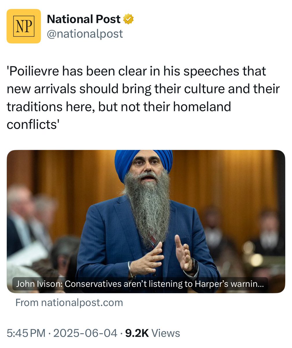Canadians regularly speak out on conflicts like Ukraine or Israel without being told to “leave foreign issues behind.” But when Sikh MPs commemorate the 1984 Sikh Genocide, <a href="/nationalpost/">National Post</a> and <a href="/IvisonJ/">John Ivison</a> frame it as disloyalty. This double standard not only fuels anti-Sikh sentiment,