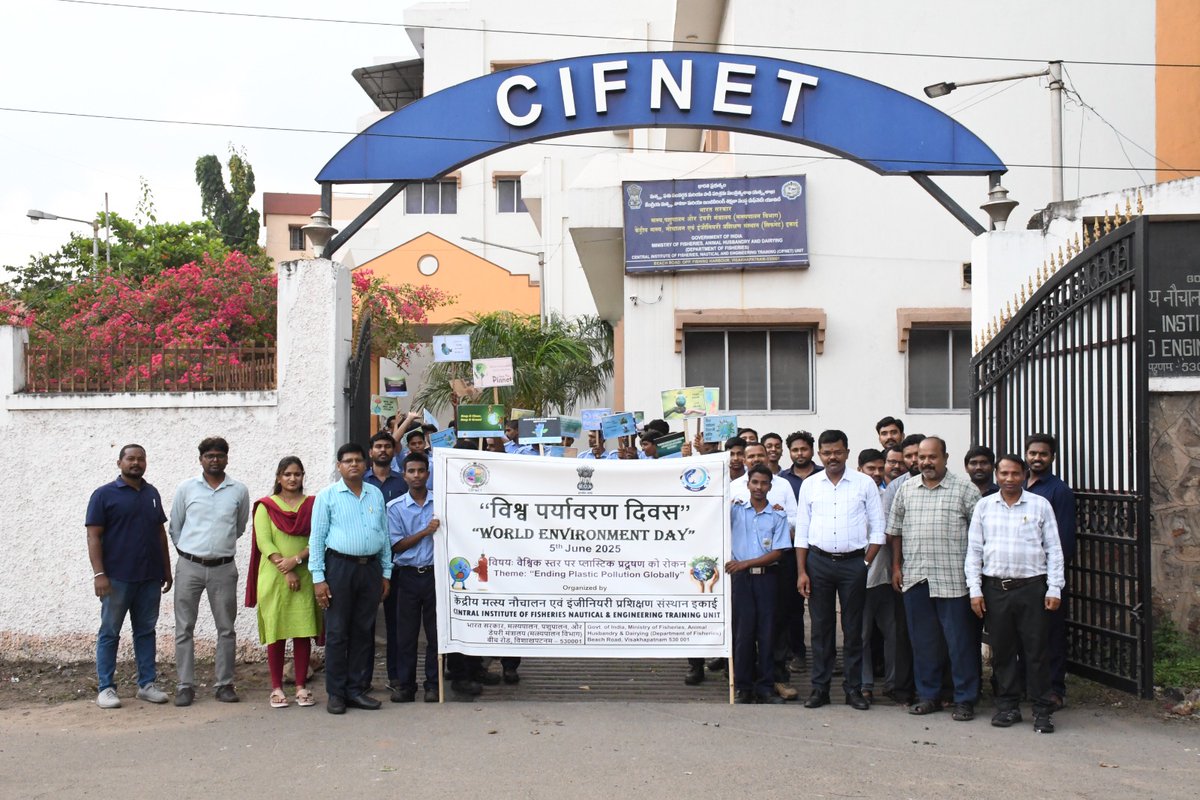CifnetH's tweet photo. On the eve of "World Environment Day" on the theme 'END PLASTIC POLLUTION GLOBALLY', CIFNET Unit-Vizag organized a walkathon from Office to Fishing Harbour. Officers,Staff &Trainees have participated in the awareness drive
#BEATPLASTIC
#EndPlasticPollution
#PlasticFreeFuture https://t.co/Ky6HBcdOyz