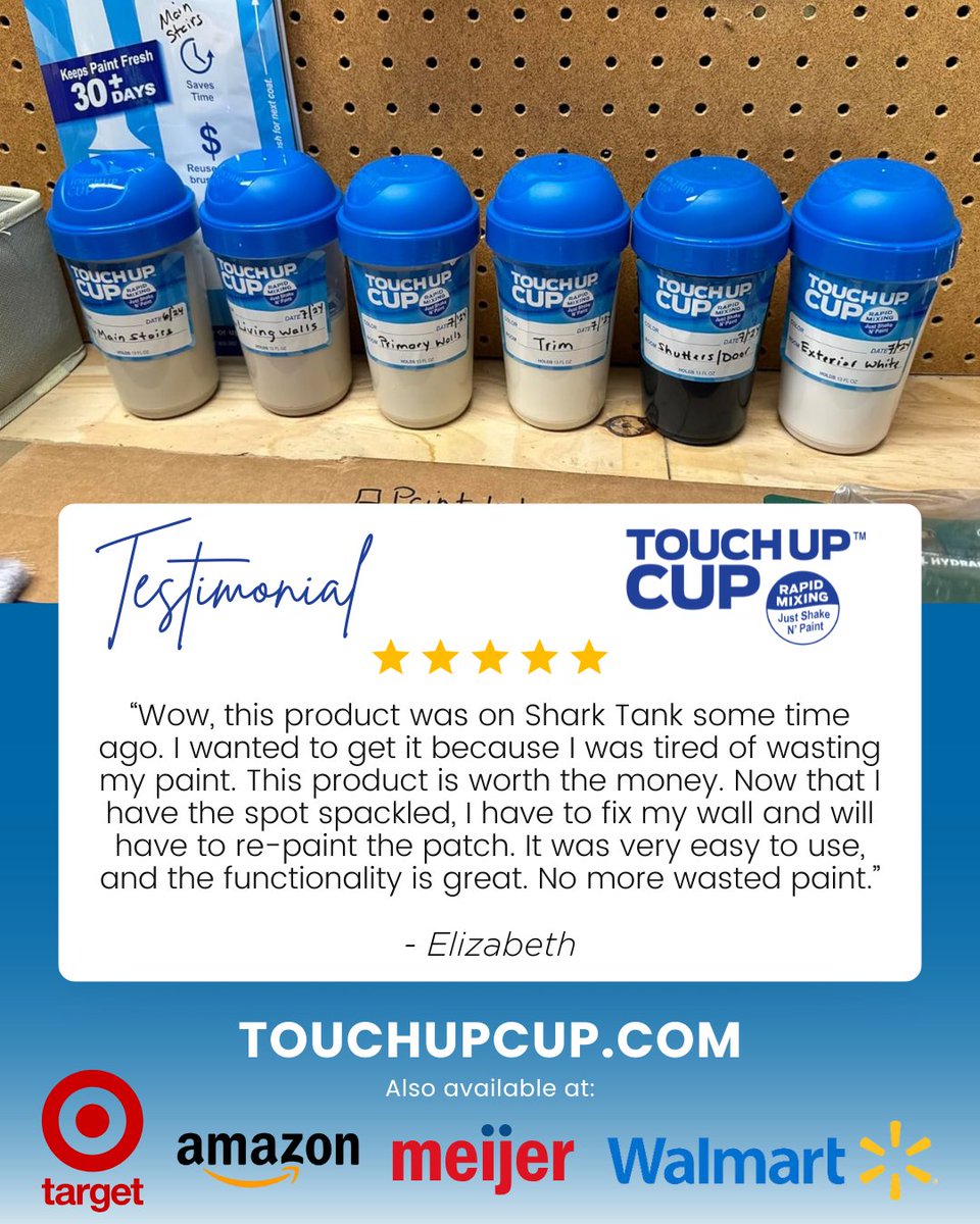 No more wasted paint, no more messy cans, and no more guessing games. Touch Up Cup is the simple, smart way to store and apply leftover paint whenever you need a quick fix.

Real users are loving the ease and functionality. Grab yours today!
touchupcup.com