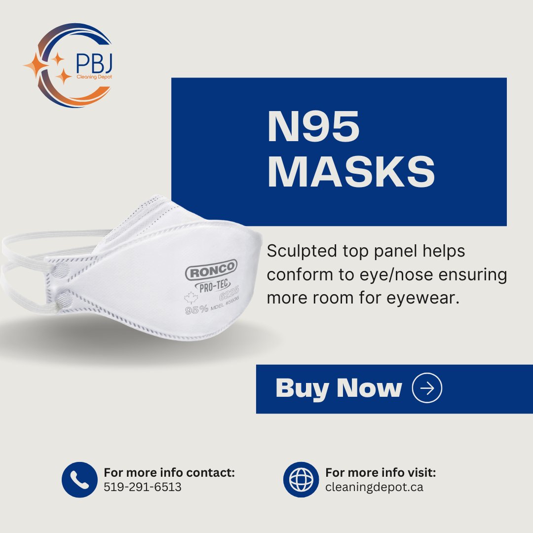 PBJ Cleaning Depot Group (@cleaningdepot) on Twitter photo Breathe easy and stay safe! Our N95 masks are designed for maximum protection while keeping you comfortable. Visit us today to grab yours!
Listowel - 519-291-6513
Toll Free: 1-855-391-6513
customersupport@cleaningdepot.ca
535 Maitland Ave S Listowel, ON
shop.cleaningdepot.ca Breathe easy and stay safe! Our N95 masks are designed for maximum protection while keeping you comfortable. Visit us today to grab yours!
Listowel - 519-291-6513
Toll Free: 1-855-391-6513
customersupport@cleaningdepot.ca
535 Maitland Ave S Listowel, ON
shop.cleaningdepot.ca